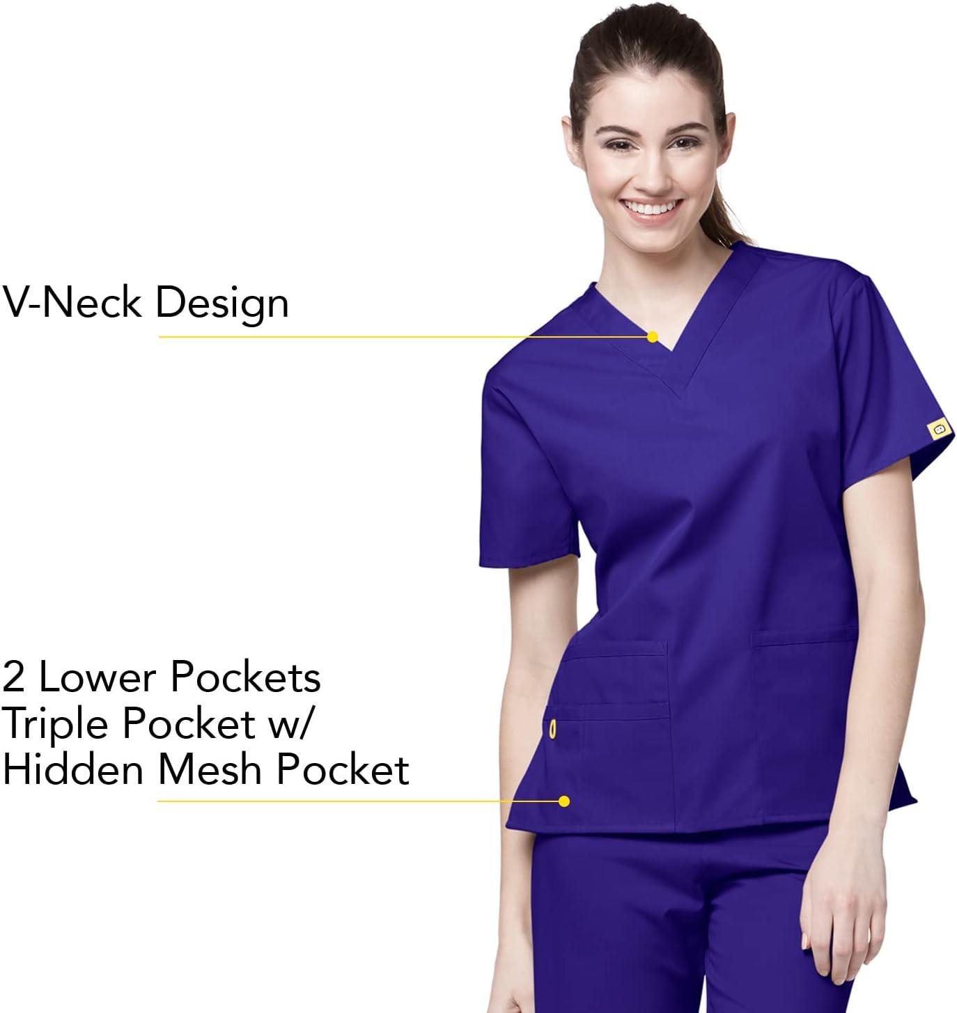 WonderWink Women’s Origins Bravo Scrub Top(Grape)