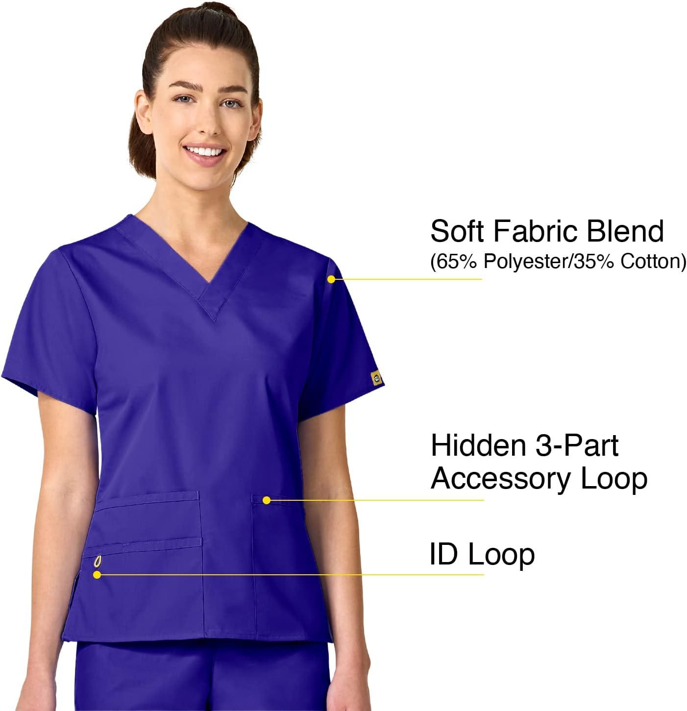 WonderWink Women’s Origins Bravo Scrub Top(Grape)