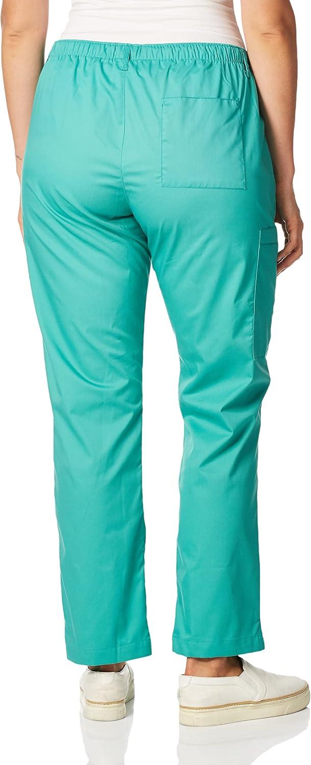 WonderWink Women’s Petite-Plus-Size Wonderwork Straight Leg Cargo Scrub Pant(Surgical Green)