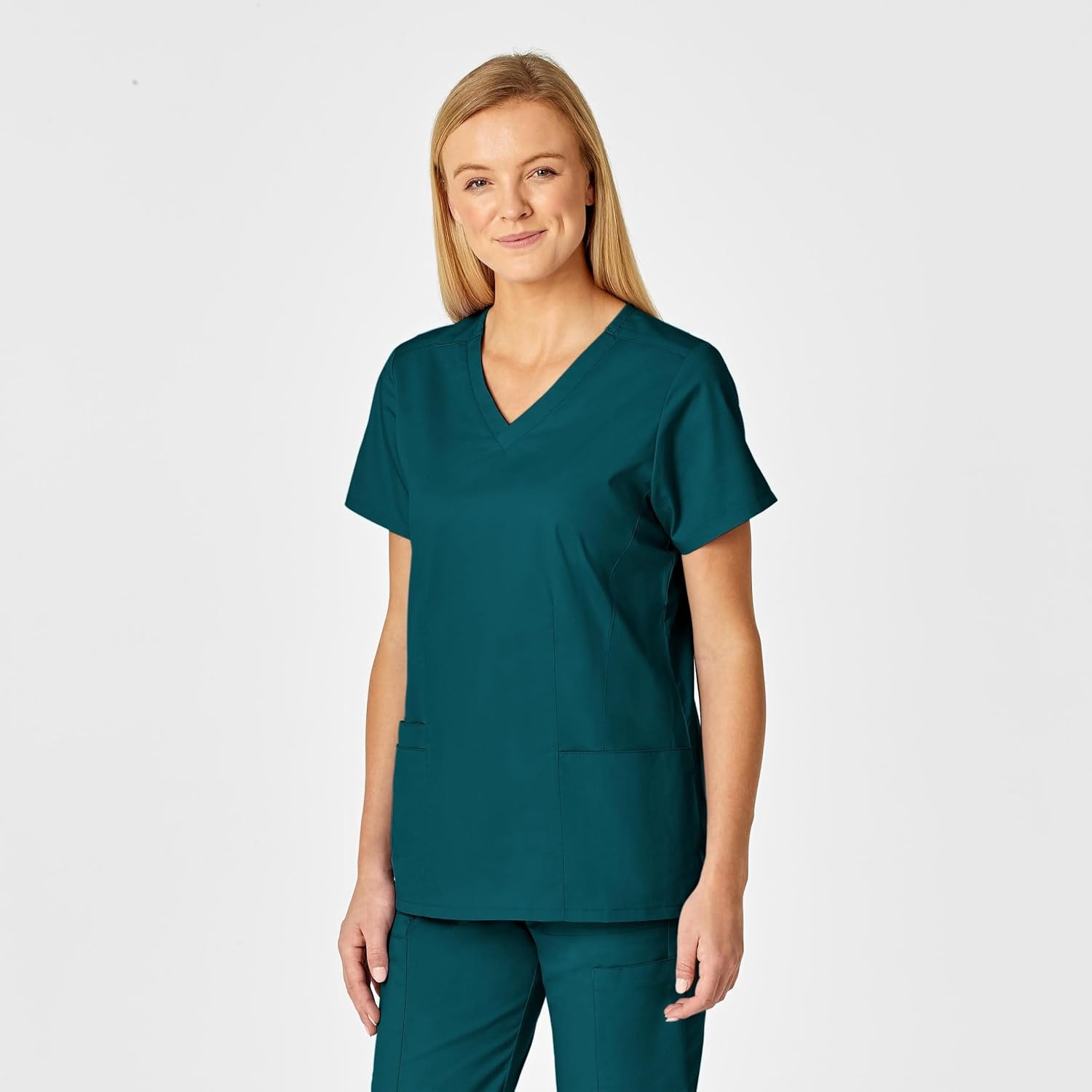 WINK WonderWORK Women’s V-Neck Scrub Top(Caribbean)