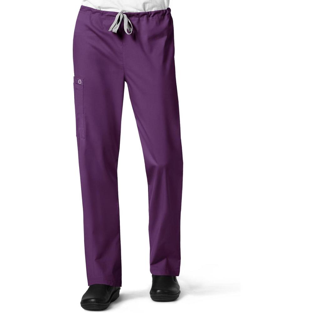 WonderWink Unisex-Adult Drawstring Cargo Pant(Eggplant)