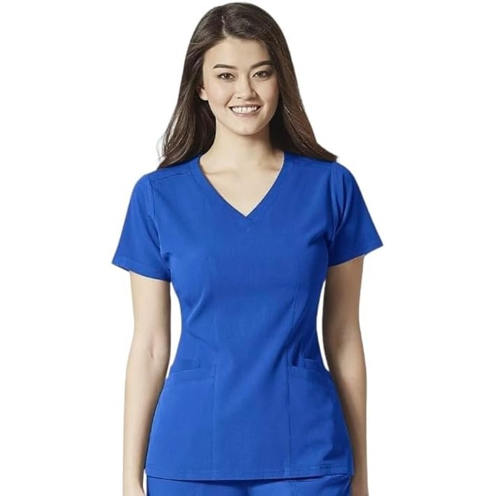 Wink Women’s Women’s Flex Back V-Neck Scrub Top(Galaxy Blue)