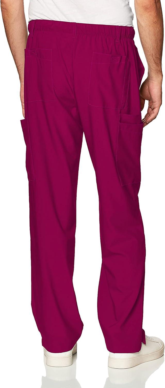WonderWink Mens Men’s Flat Front Cargo Pant(Wine)