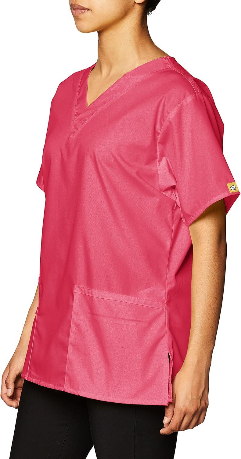 WonderWink Women’s Origins Bravo Scrub Top(Hot Pink)