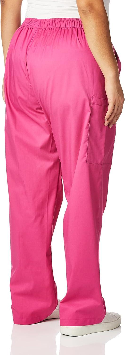 WonderWink Women’s Tall Wonderwork Women’s Pull-On Cargo Scrub Pant Tall(Fuchsia)