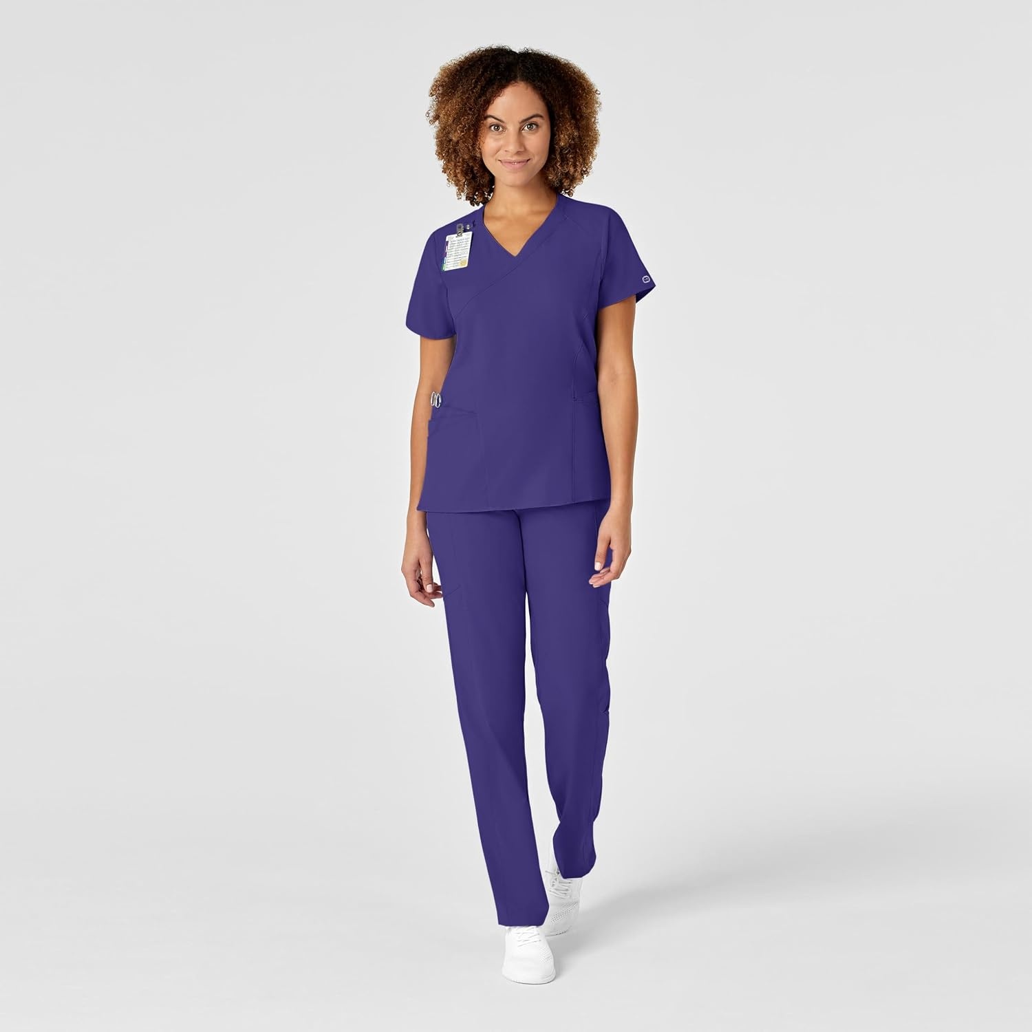 WINK Renew Women’s Mock Wrap Scrub Top(Grape)