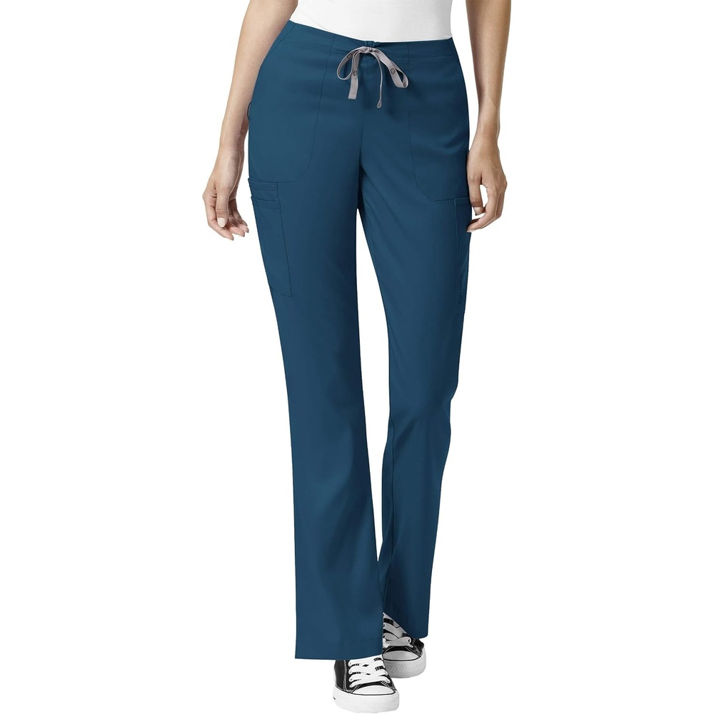 WINK PRO Women’s Moderate Flare Leg Cargo Scrub Pant(Caribbean)