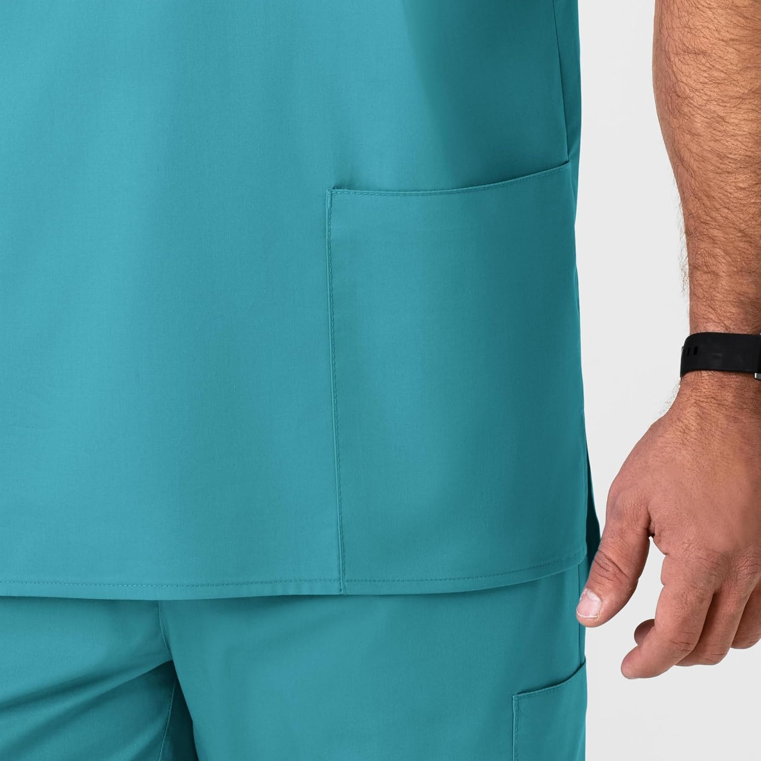 WonderWink Men’s Big Wonderwork Big Men’s V Neck Scrub Top(Teal Blue)