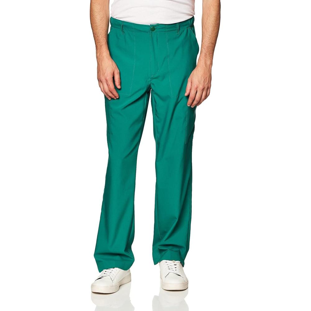 WonderWink Mens Men’s Flat Front Cargo Pant(Hunter)