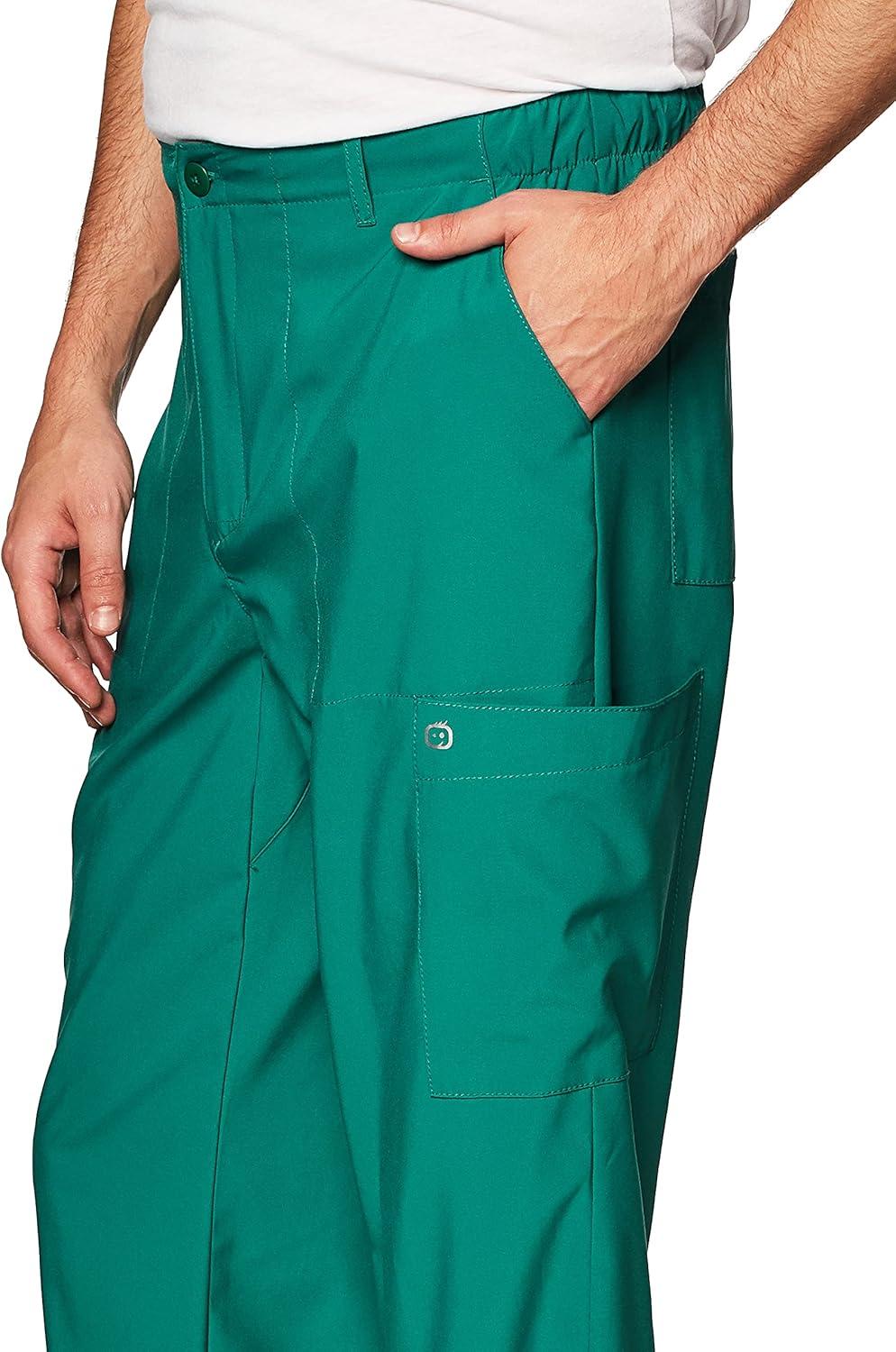 WonderWink Mens Men’s Flat Front Cargo Pant(Hunter)