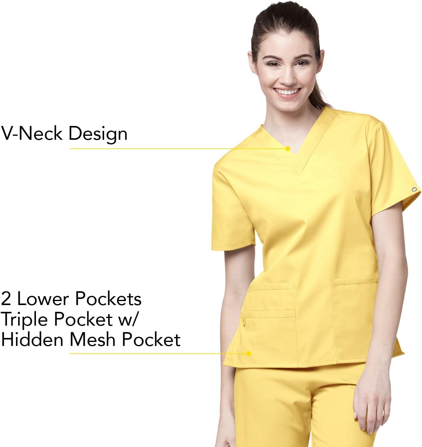WonderWink Women’s Origins Bravo Scrub Top(Yellow)