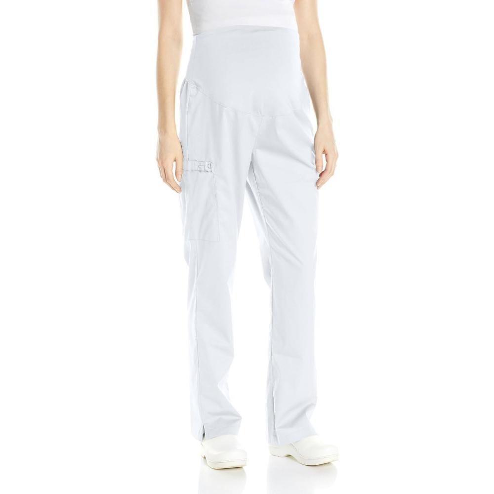 Wink WonderWORK Scrubs for Maternity Cargo Scrub Pants(White)