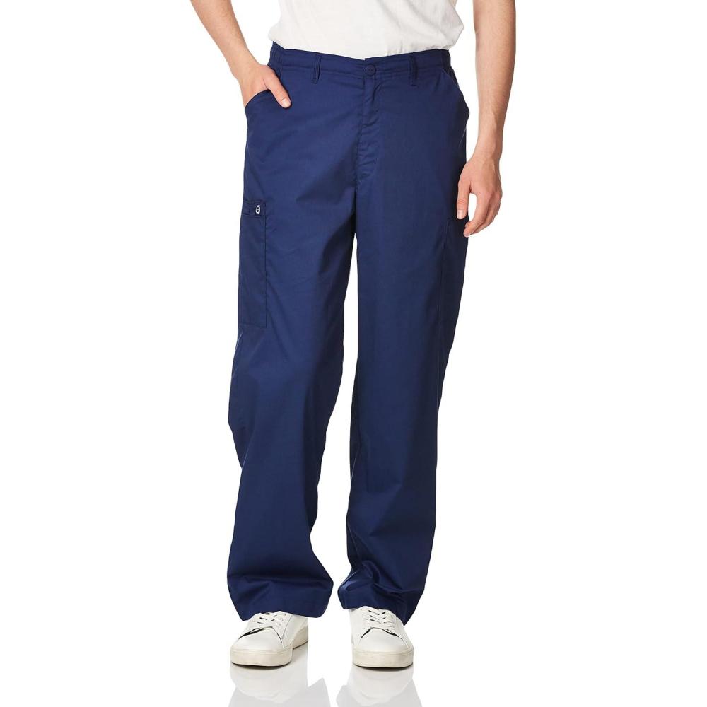 Wink WonderWORK Scrubs for Men, Cargo Scrub Pants(Navy)