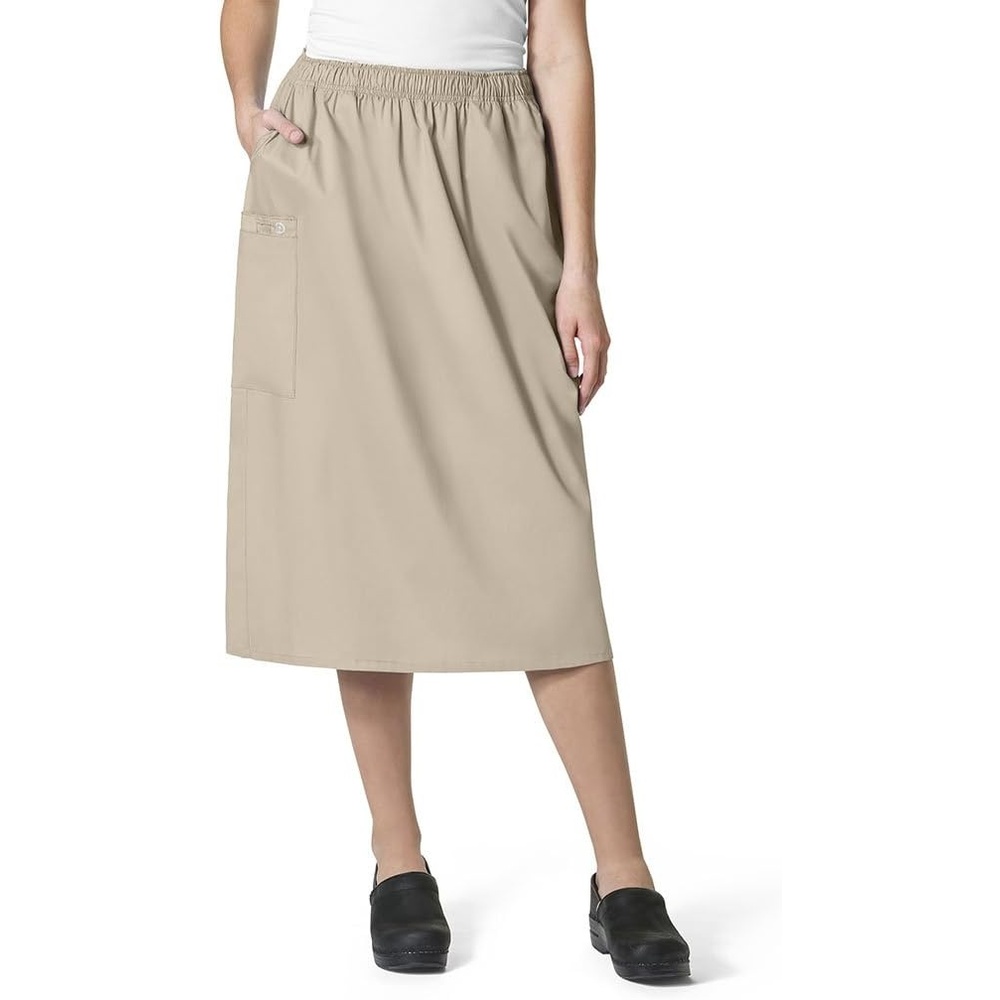 WINK WonderWORK Women’s Pull On Cargo Skirt(Khaki)