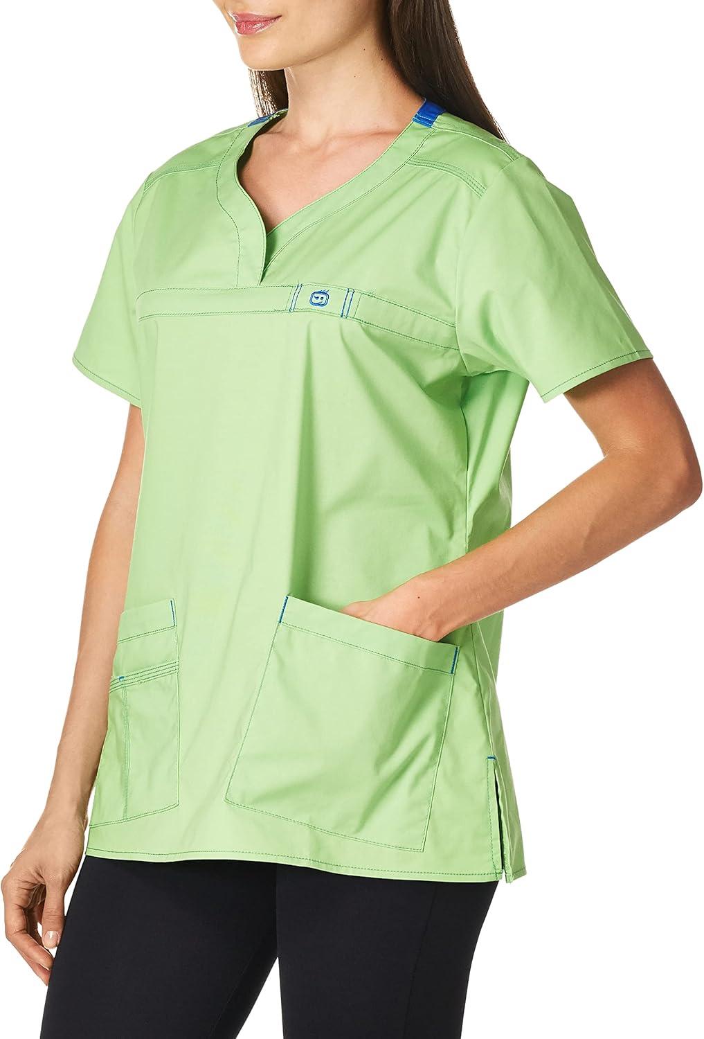 WonderWink Womens Wonderflex Patience Women’s Scrub Top(Green Apple)