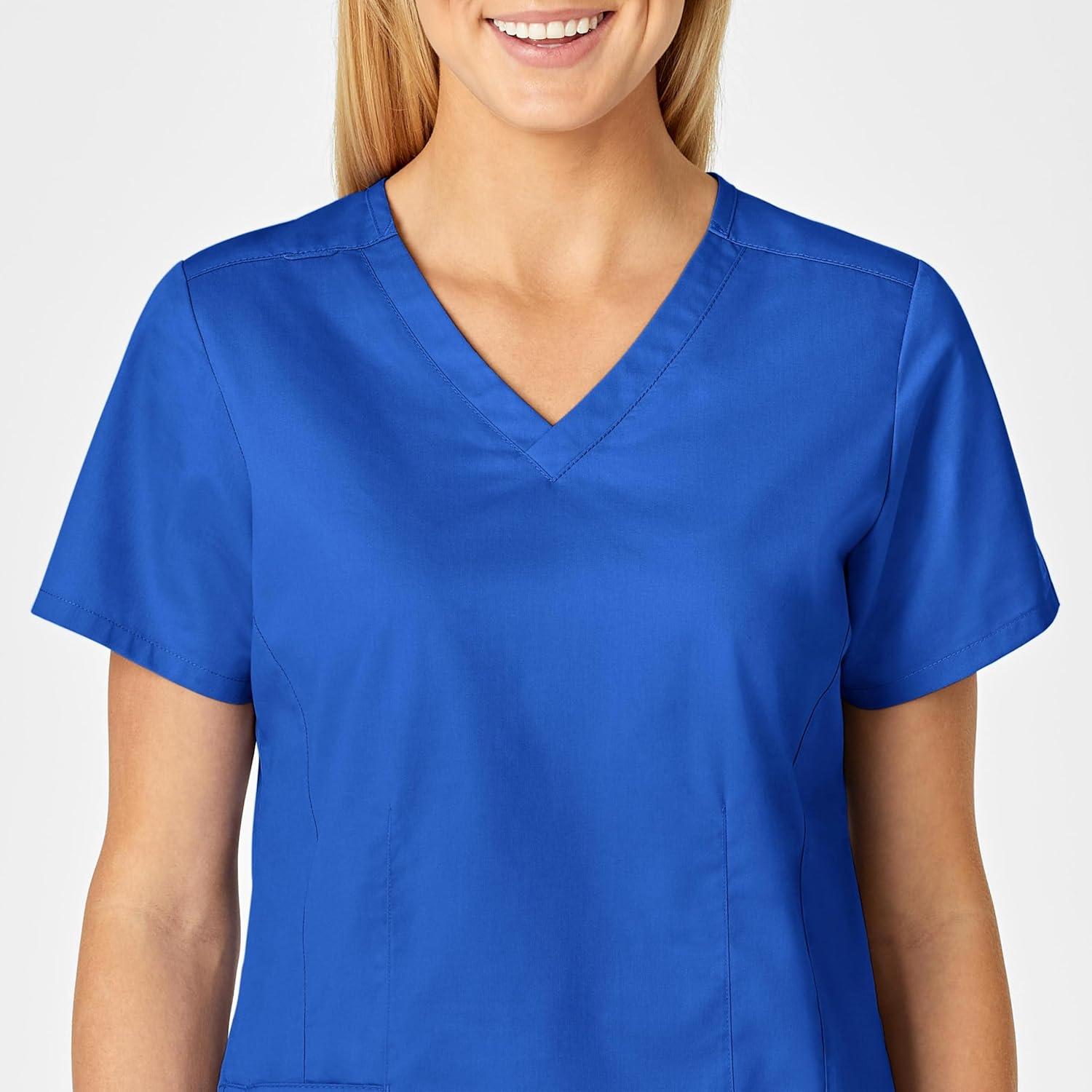 WonderWink Womens Verity V-Neck Top(Royal)
