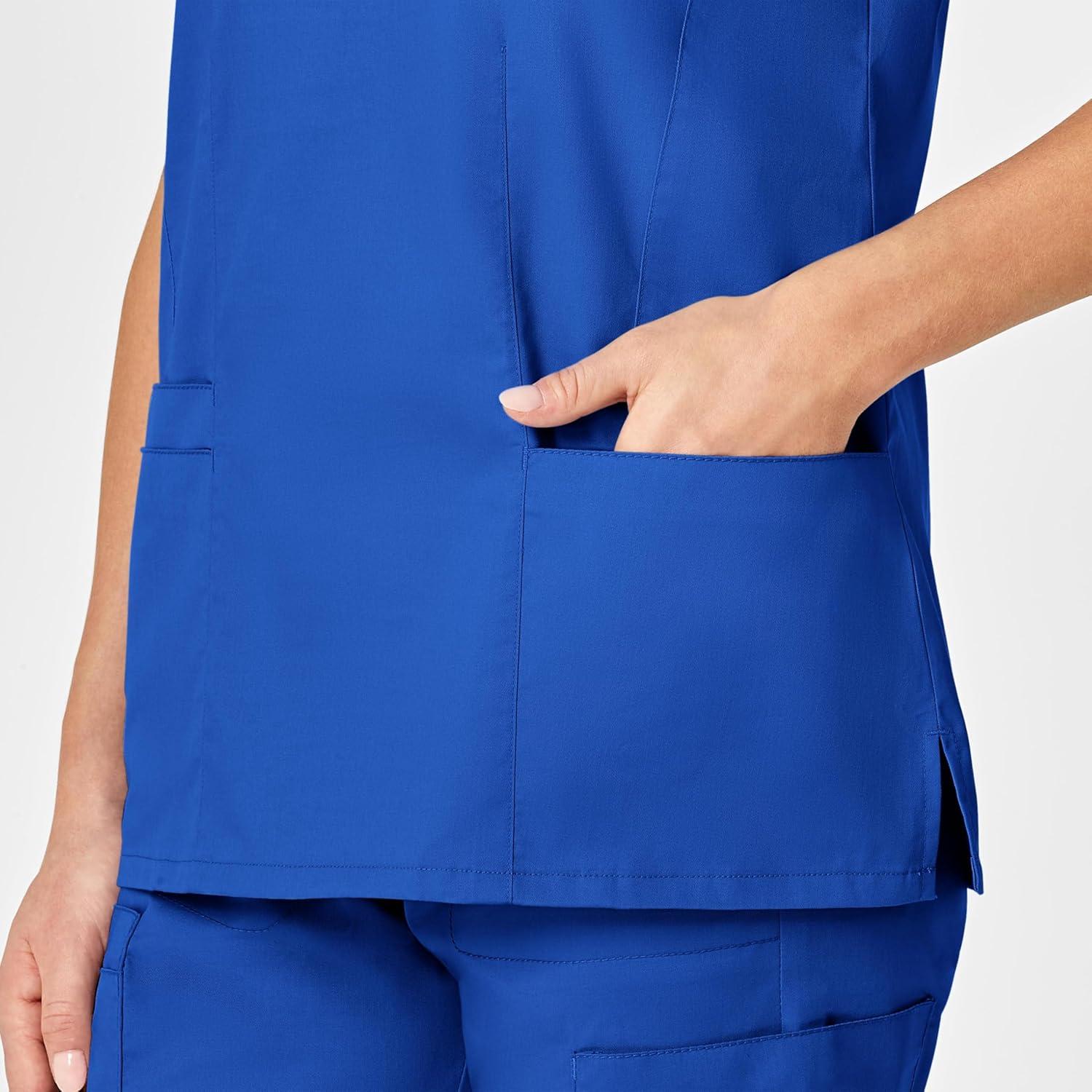 WonderWink Womens Verity V-Neck Top(Royal)