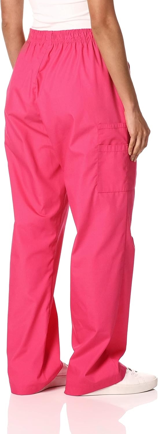 WINK Origins Quebec -Women’s Full Elastic Cargo Scrub Pant(Hot Pink)