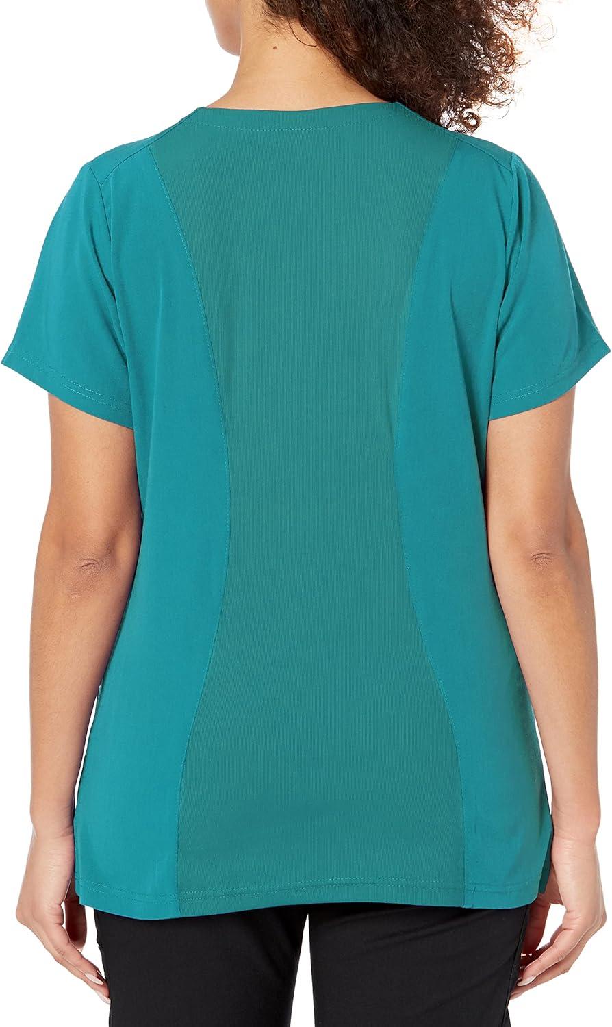 WonderWink Womens Women’s Flex Back V-Neck Scrub Top(Teal Blue)