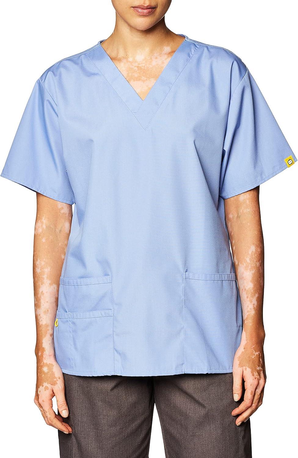 WonderWink Women’s Origins Bravo Scrub Top(Galaxy Blue)