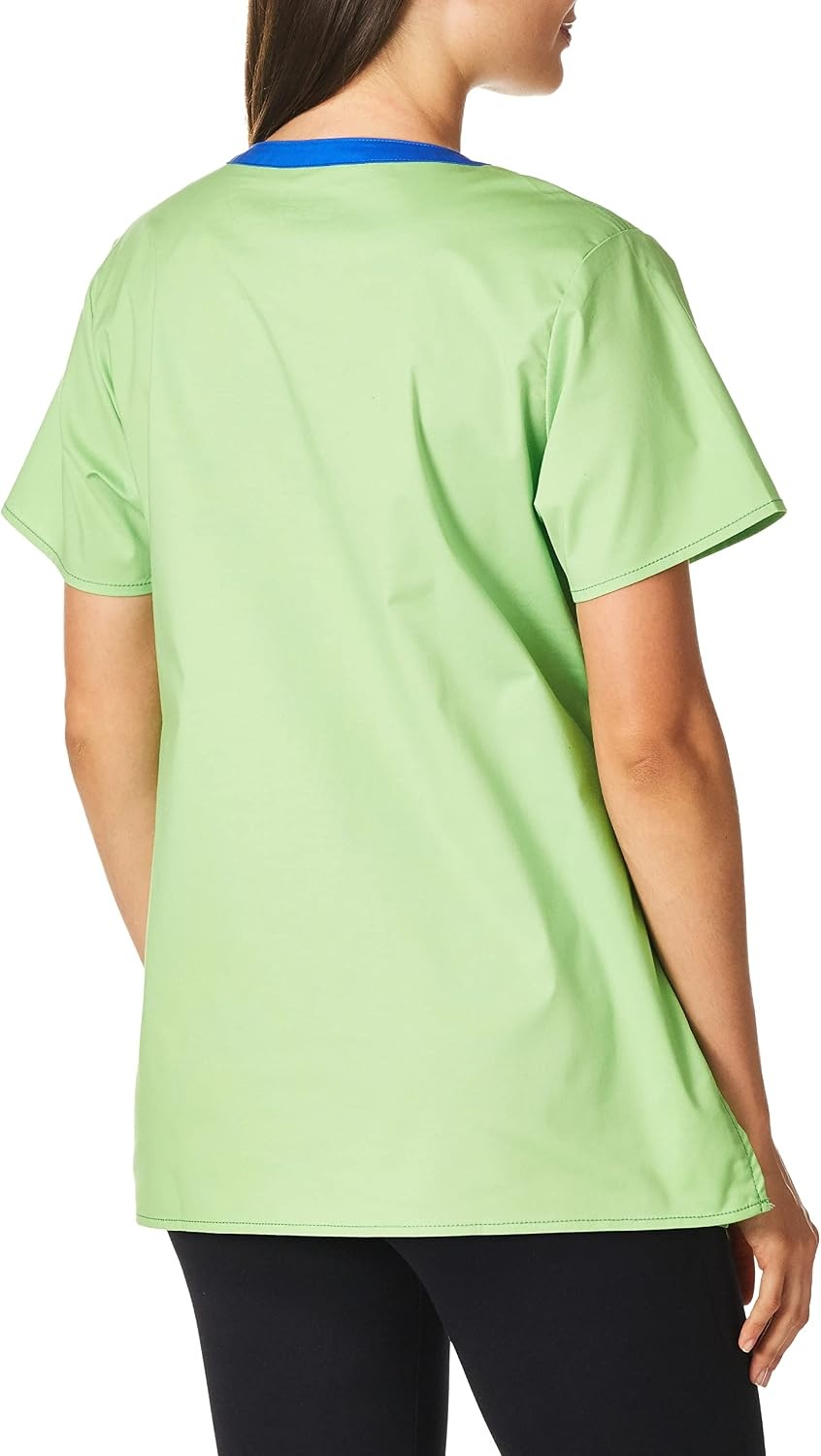 Wink WonderFLEX Patience – Women’s Curved Notch Neck Scrub Top(Green Apple)