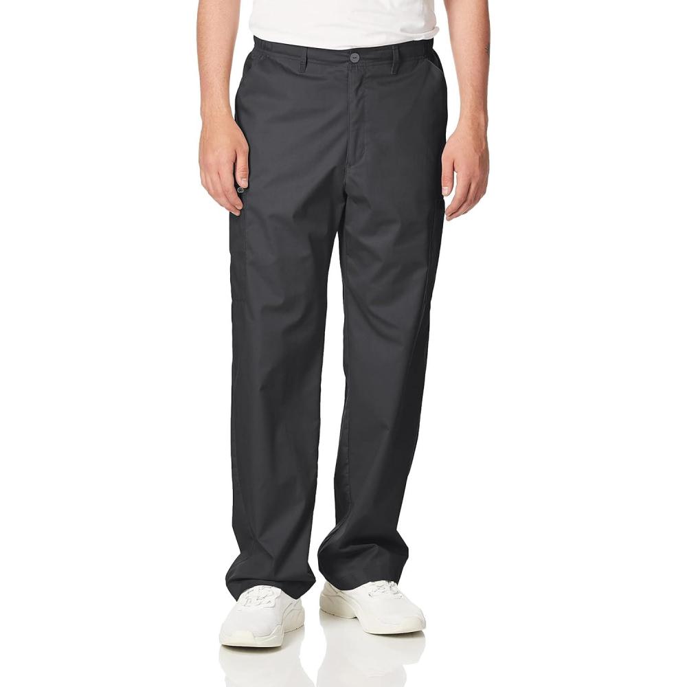 Wink WonderWORK Scrubs for Men, Cargo Scrub Pants(Pewter)