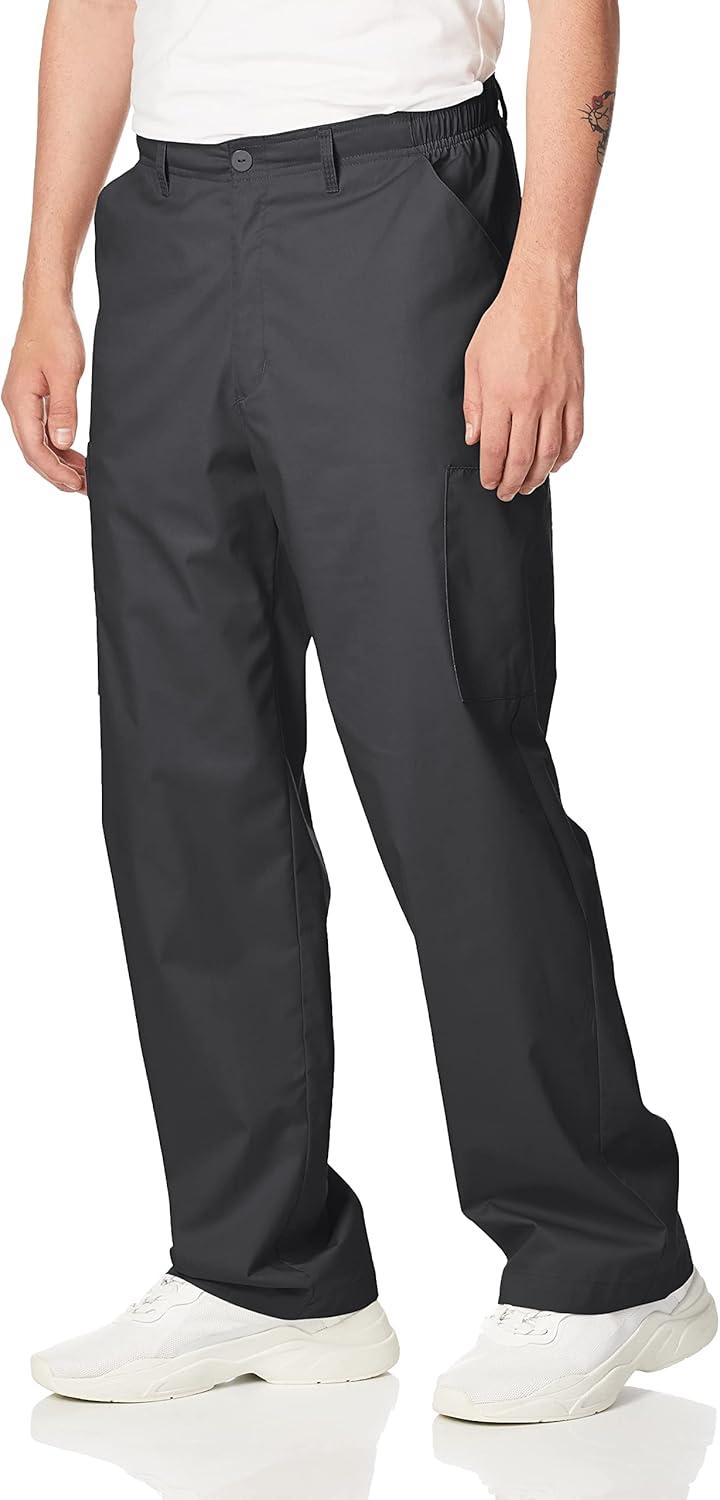 Wink WonderWORK Scrubs for Men, Cargo Scrub Pants(Pewter)
