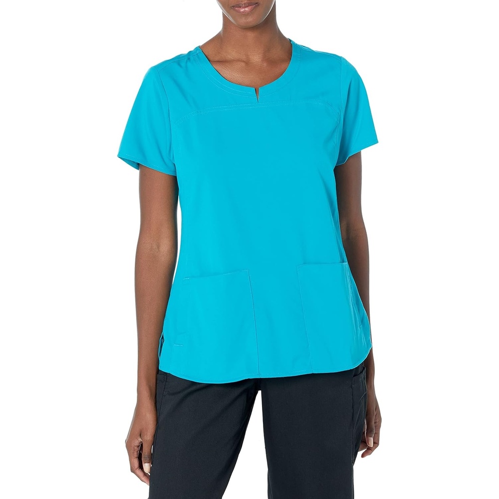 Wink PRO Women’s 4 Pocket Notch Neck Scrub Top(Teal Blue)