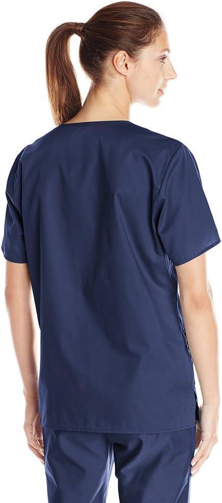 WonderWink Unisex-Adult Unisex V-Neck Top(Navy)