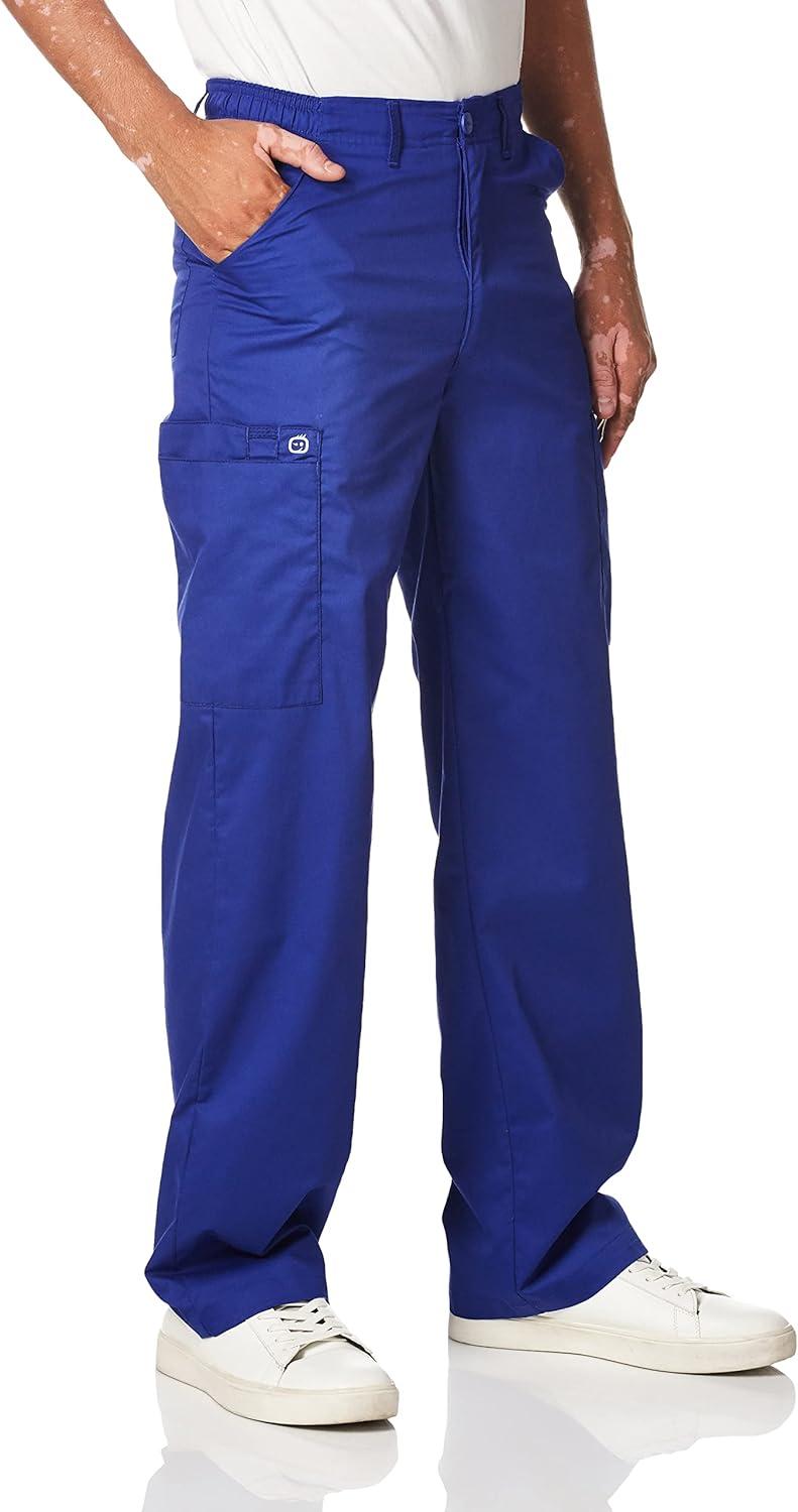 Wink WonderWORK Scrubs for Men, Cargo Scrub Pants(Galaxy Blue)