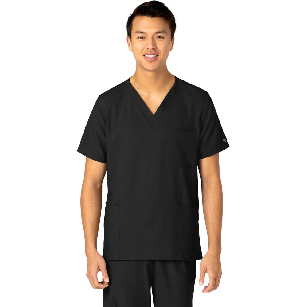 WonderWink Womens 4-Pocket Utility Top(Black)