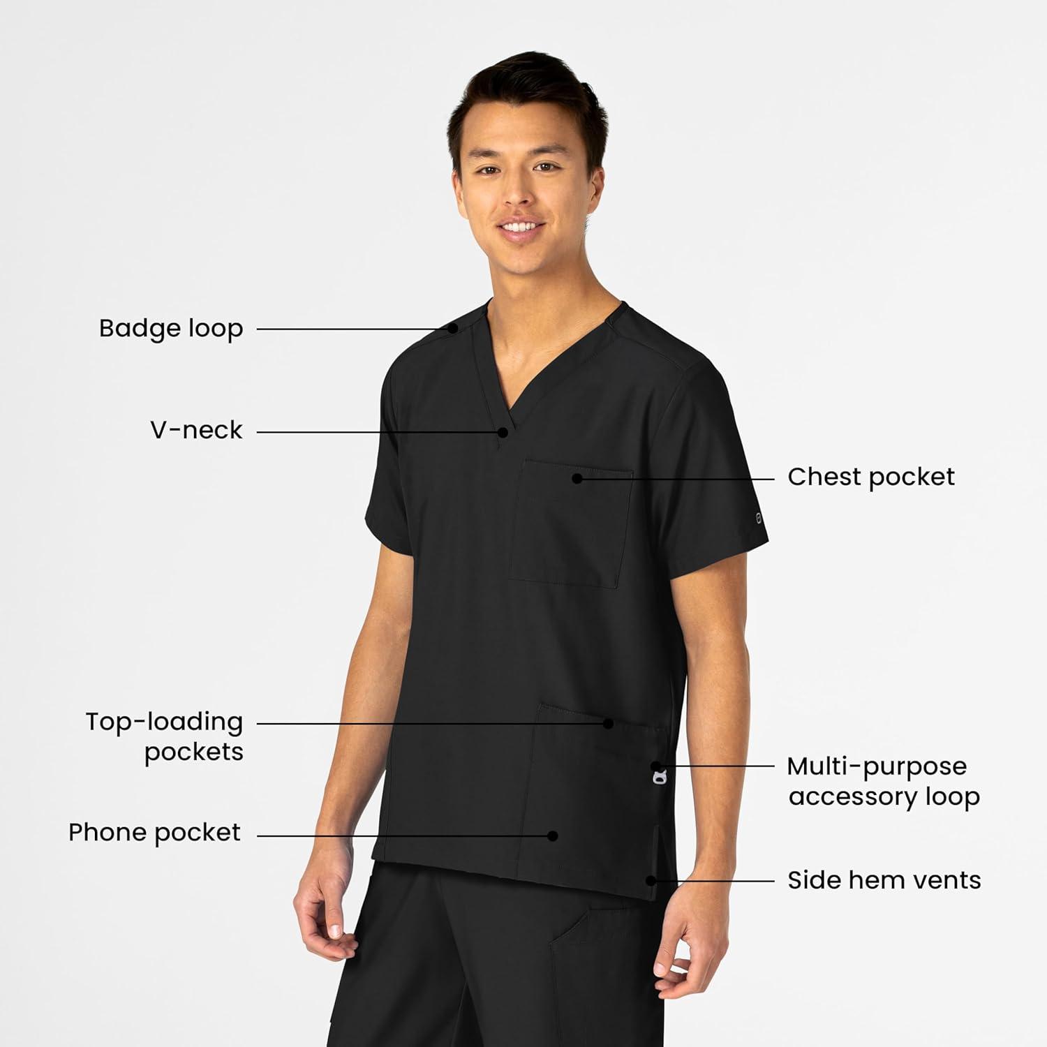 WonderWink Womens 4-Pocket Utility Top(Black)