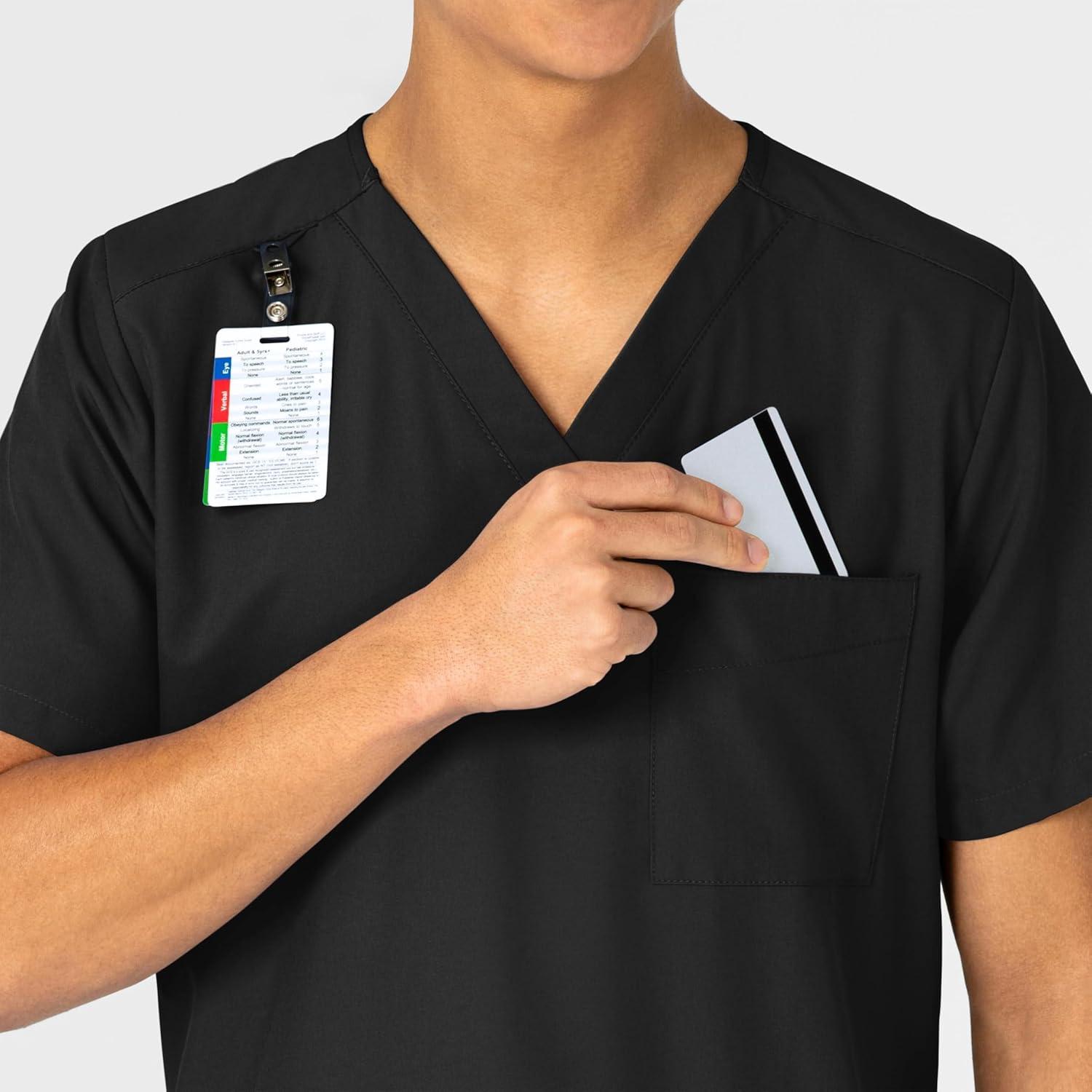 WonderWink Womens 4-Pocket Utility Top(Black)
