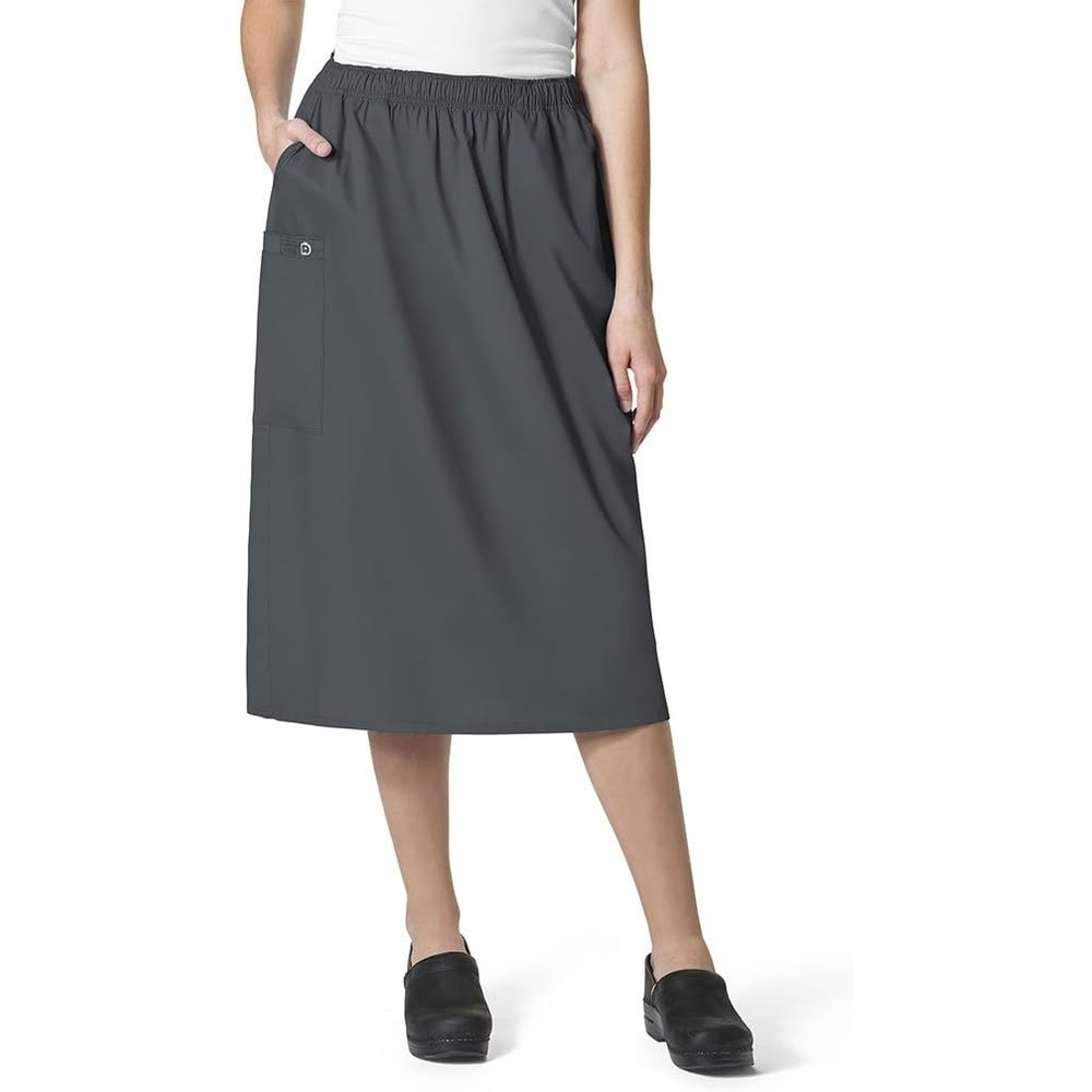 WINK WonderWORK Women’s Pull On Cargo Skirt(Pewter)