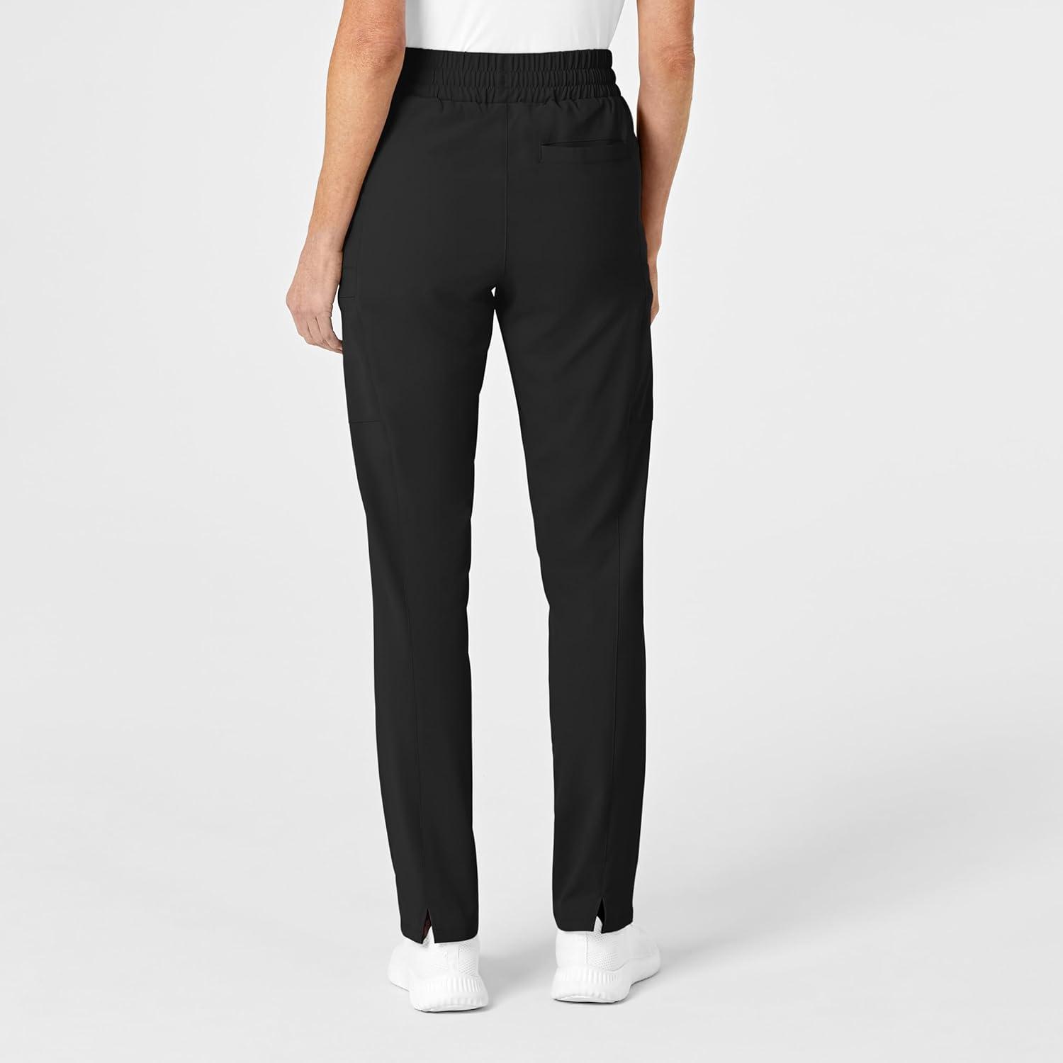 Renew Women’s High Waist Slim Leg Scrub Pant(Black)
