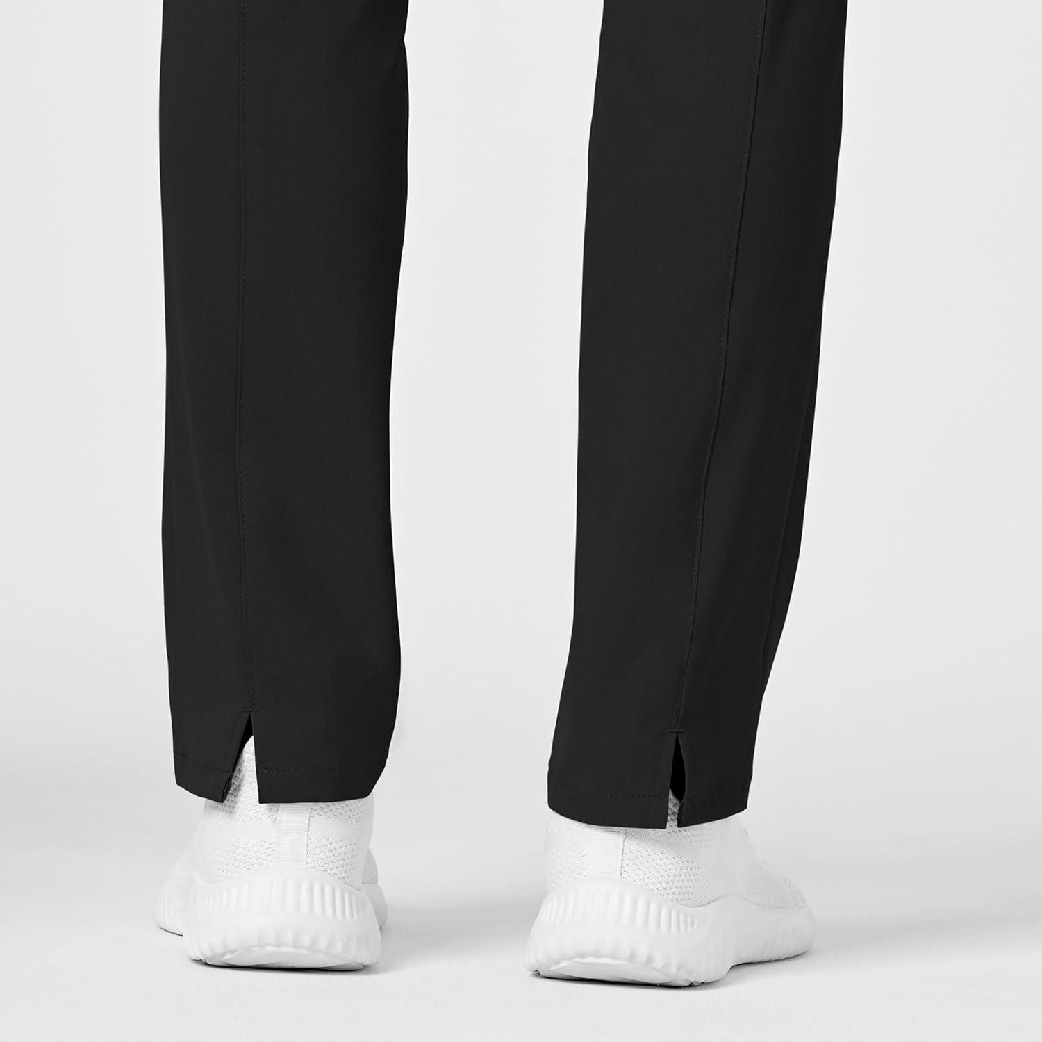 Renew Women’s High Waist Slim Leg Scrub Pant(Black)