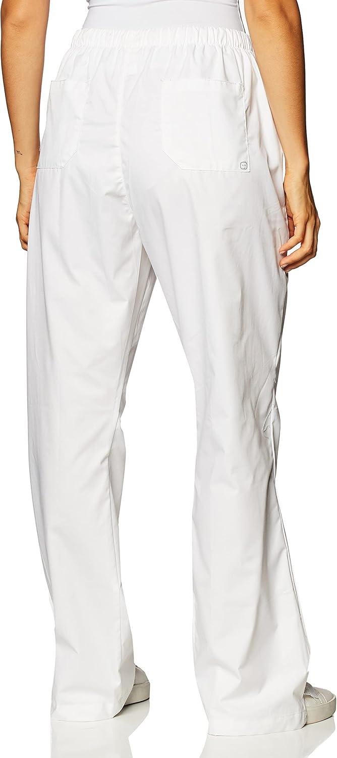 Wink WonderWORK Scrubs for Women, Flare Leg Scrub Pants(White)