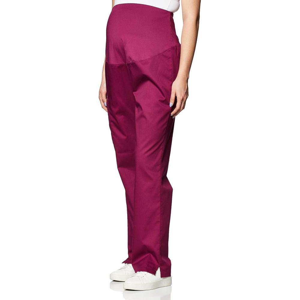 Wink WonderWORK Scrubs for Maternity Cargo Scrub Pants(Wine)