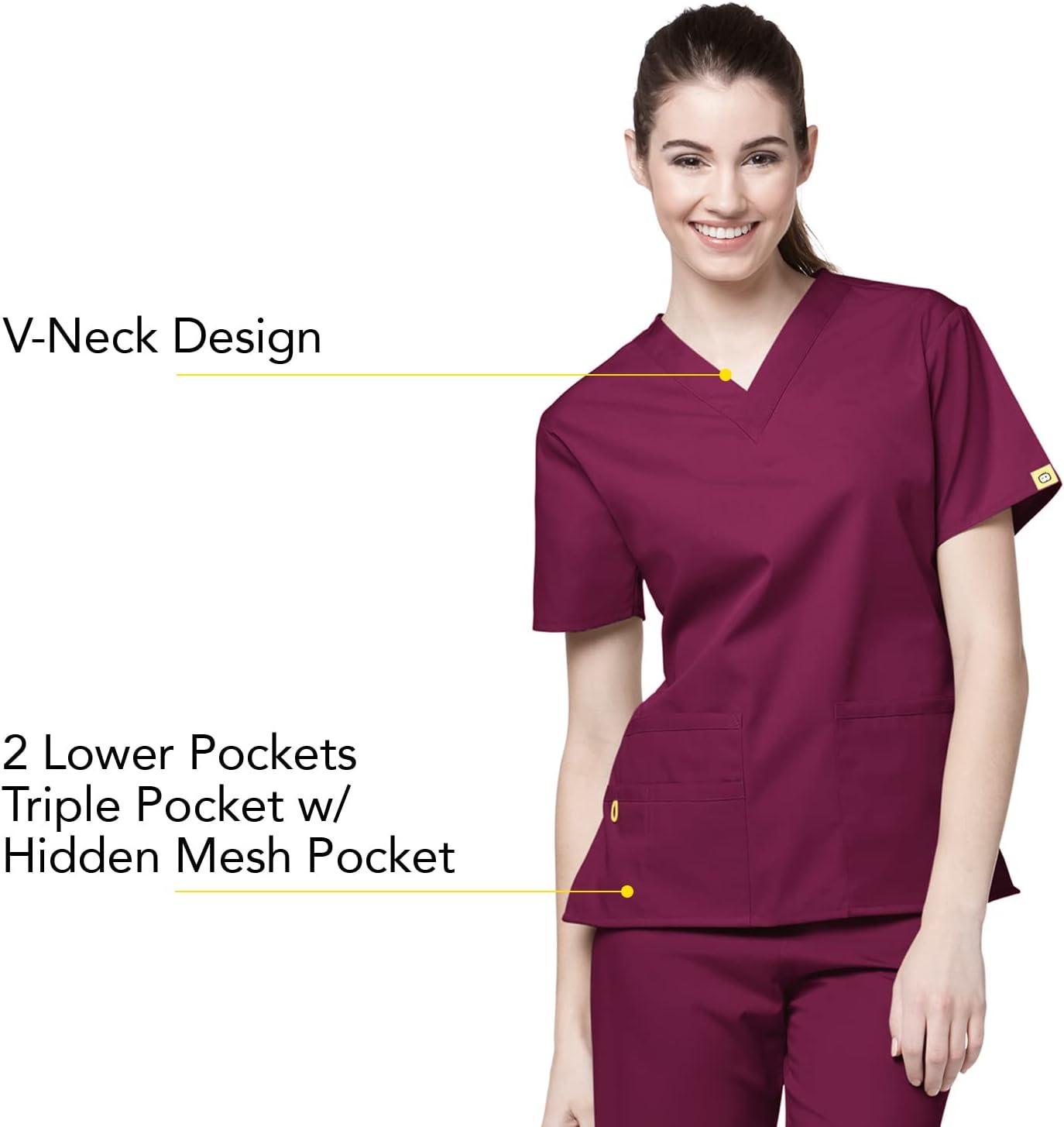 WonderWink Women’s Origins Bravo Scrub Top(Wine)