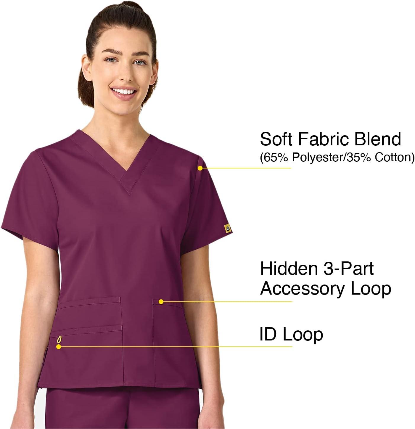 WonderWink Women’s Origins Bravo Scrub Top(Wine)