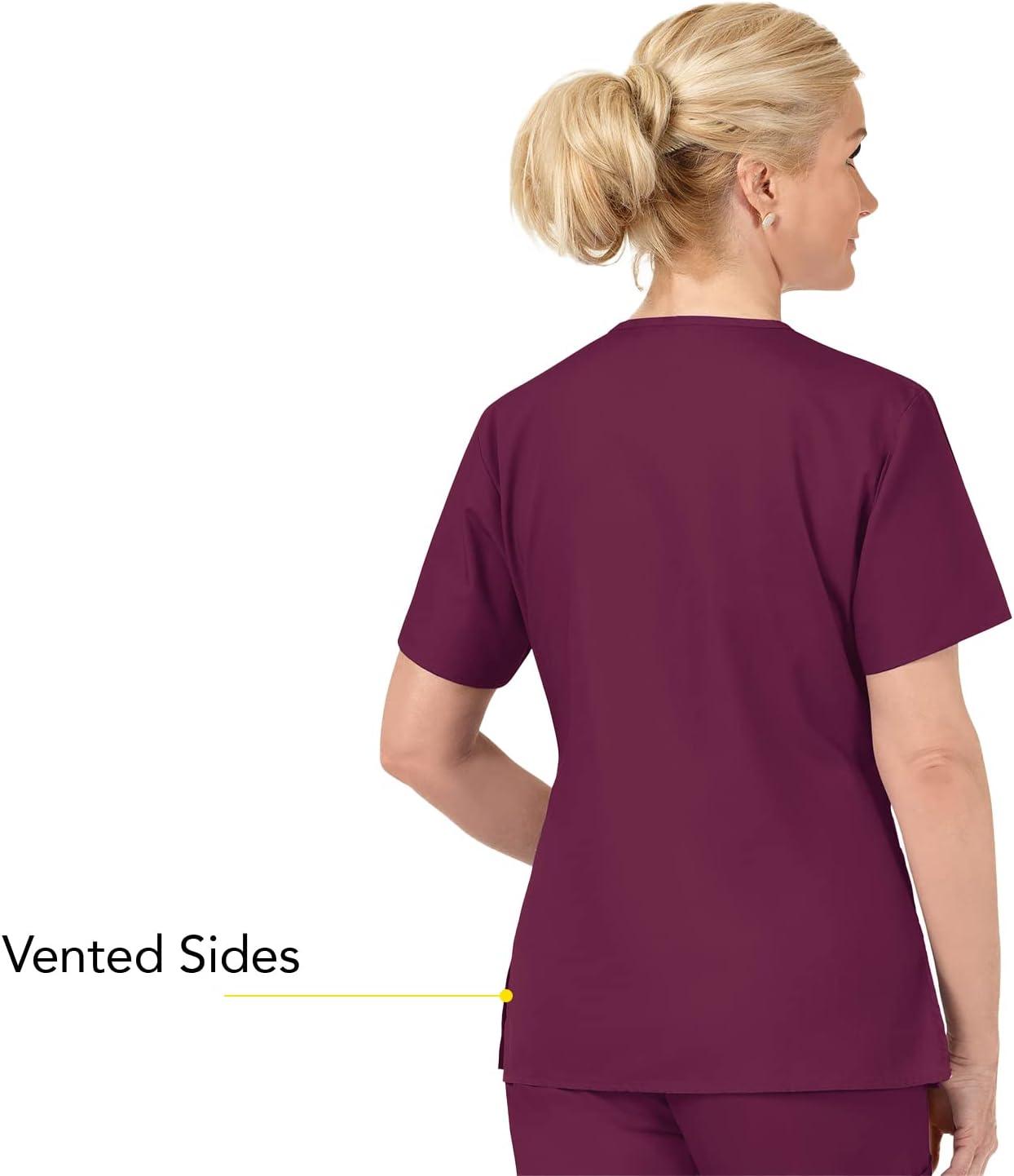 WonderWink Women’s Origins Bravo Scrub Top(Wine)