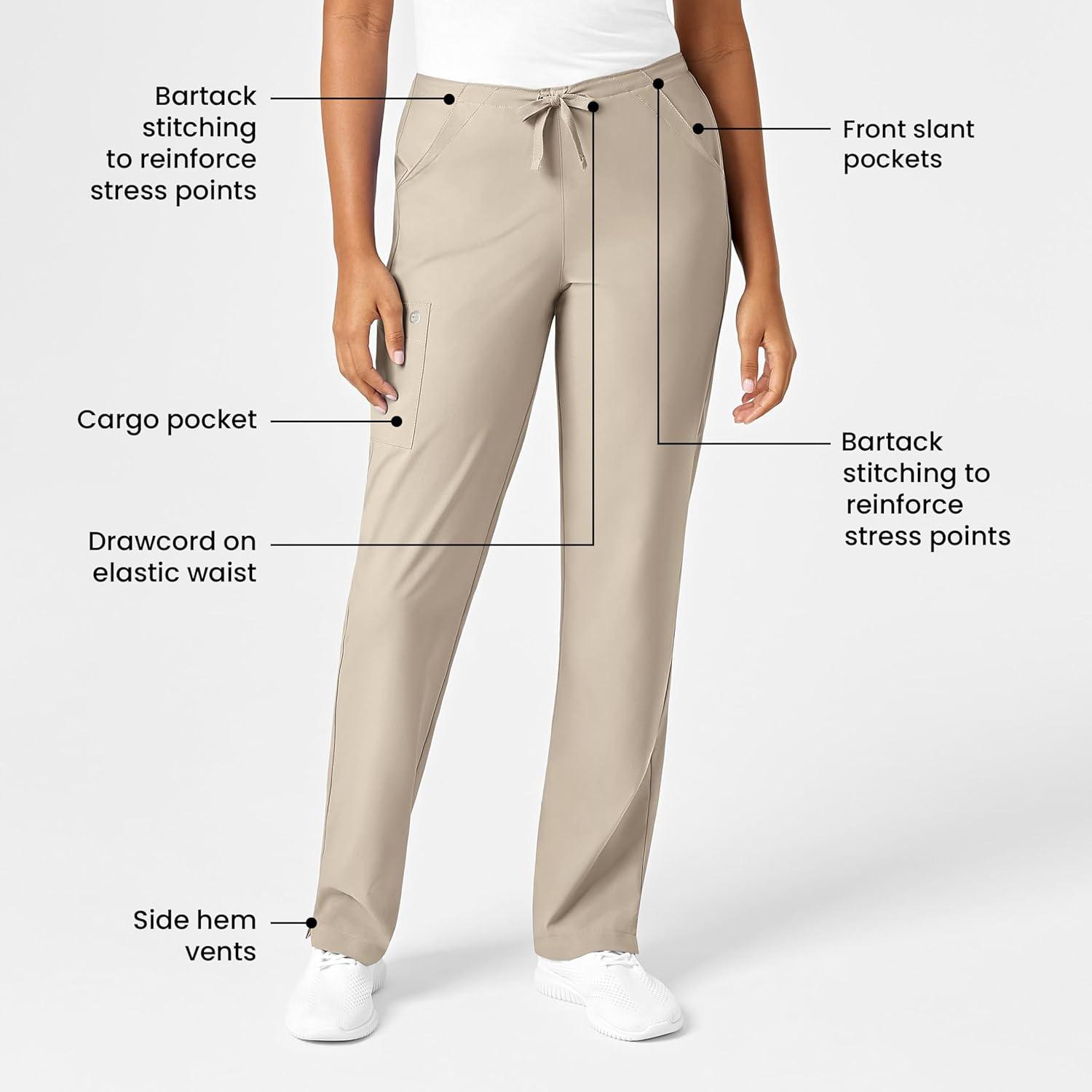 WonderWink Petite Women’s Drawstring Pant(Khaki)