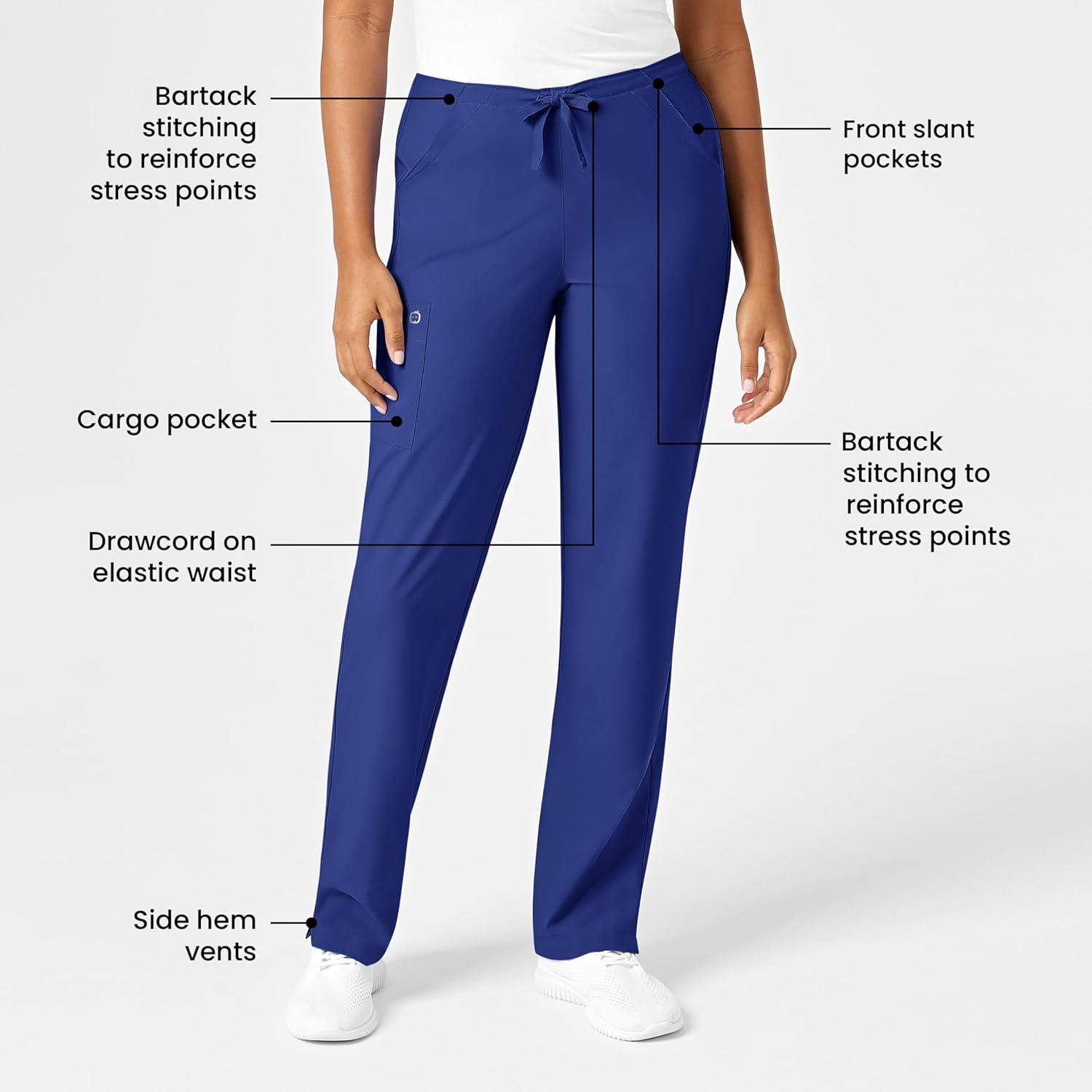 WonderWink Petite Women’s Drawstring Pant(Galaxy Blue)