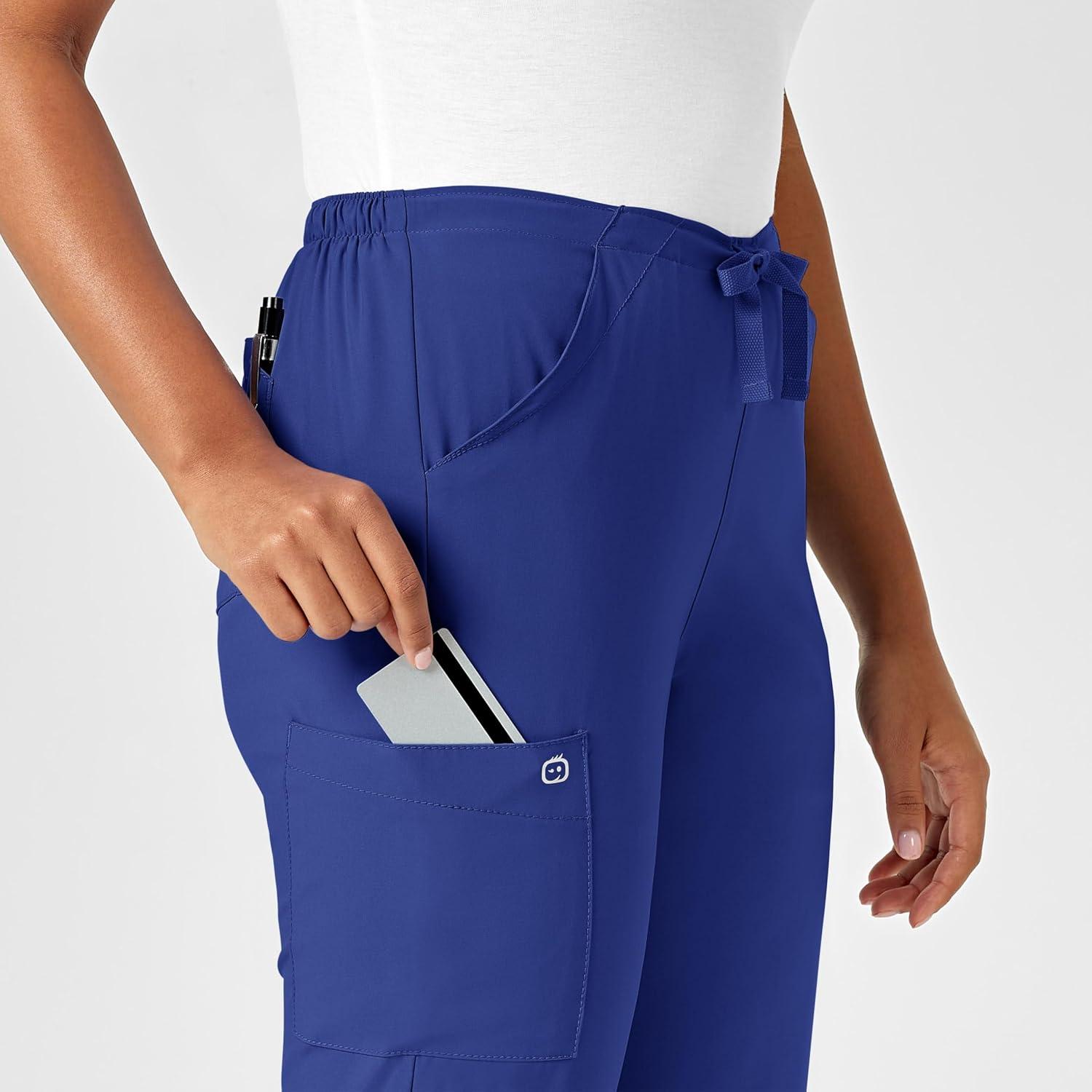 WonderWink Petite Women’s Drawstring Pant(Galaxy Blue)