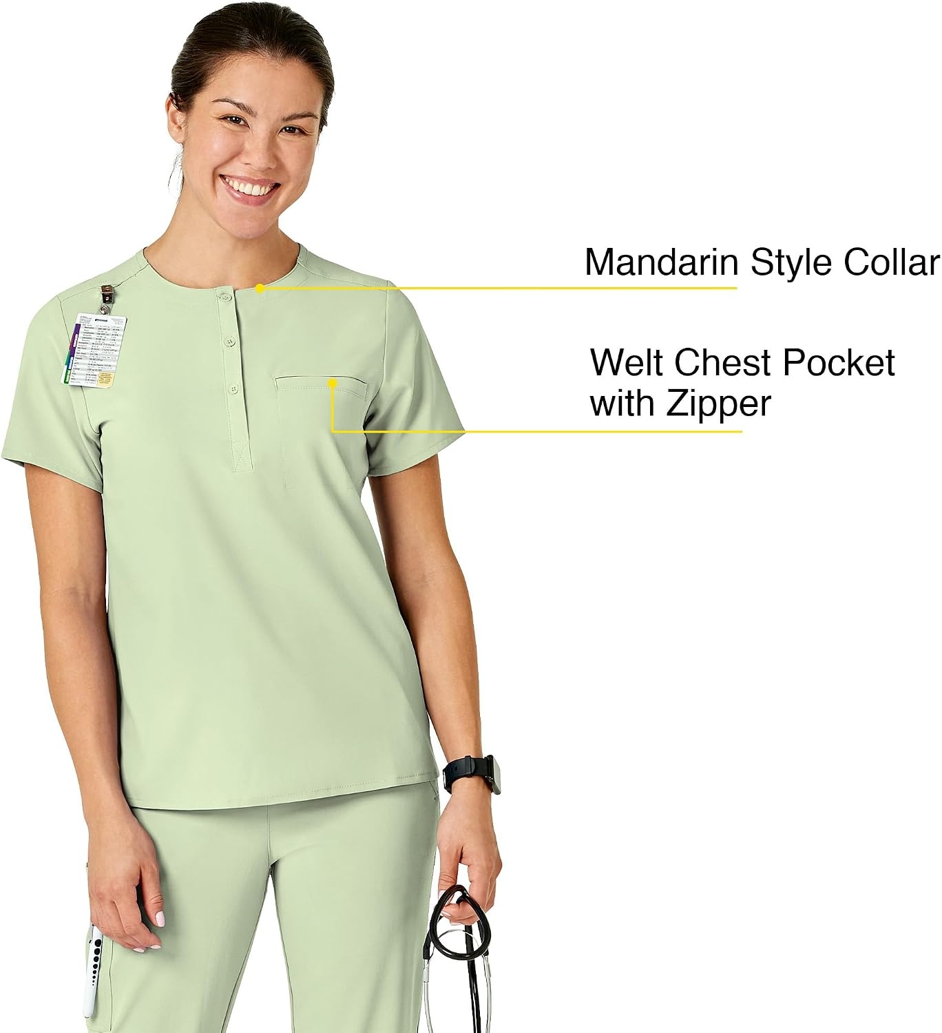 WonderWink Women’s Scrub Top(Fresh Mint)