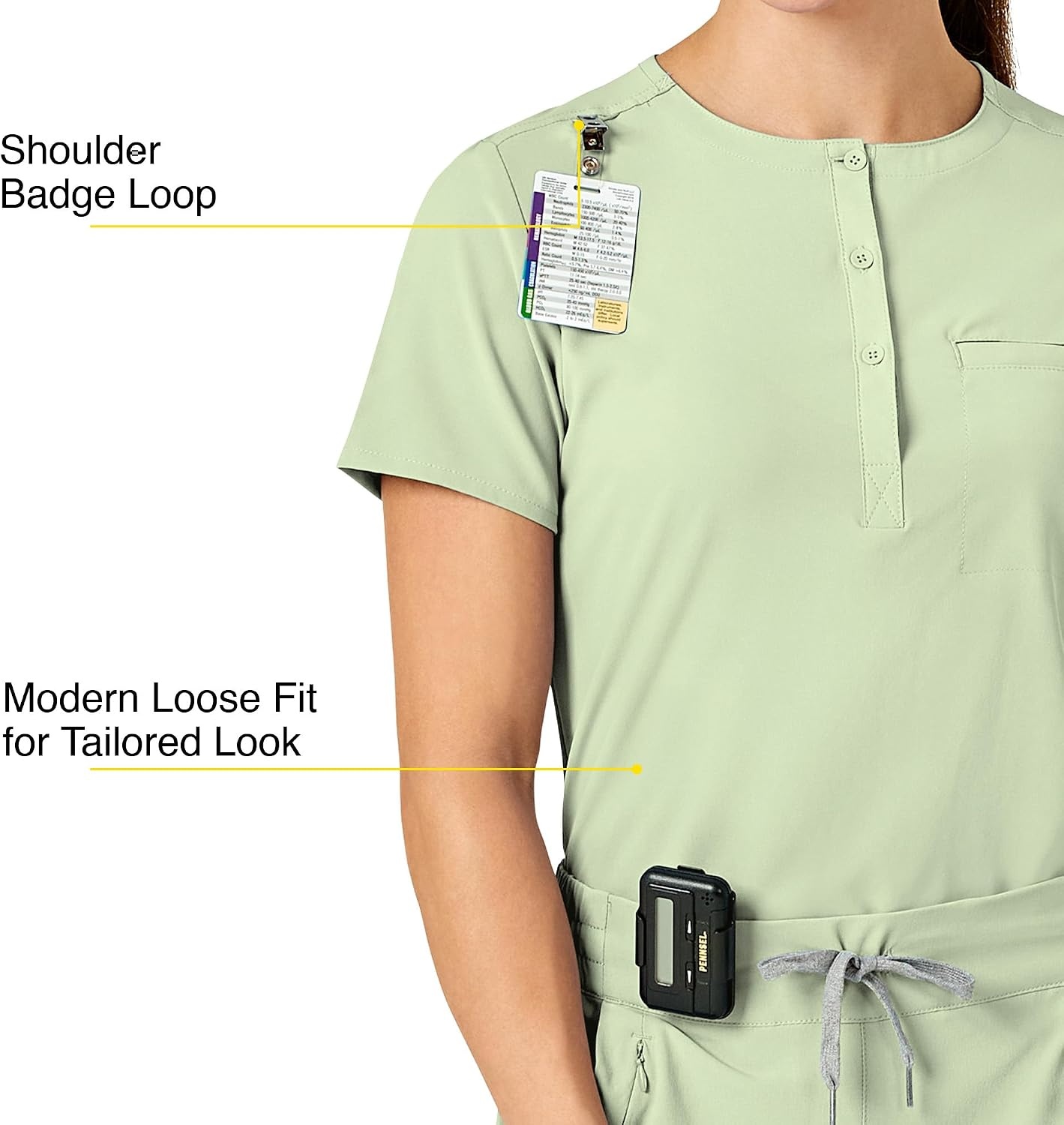 WonderWink Women’s Scrub Top(Fresh Mint)