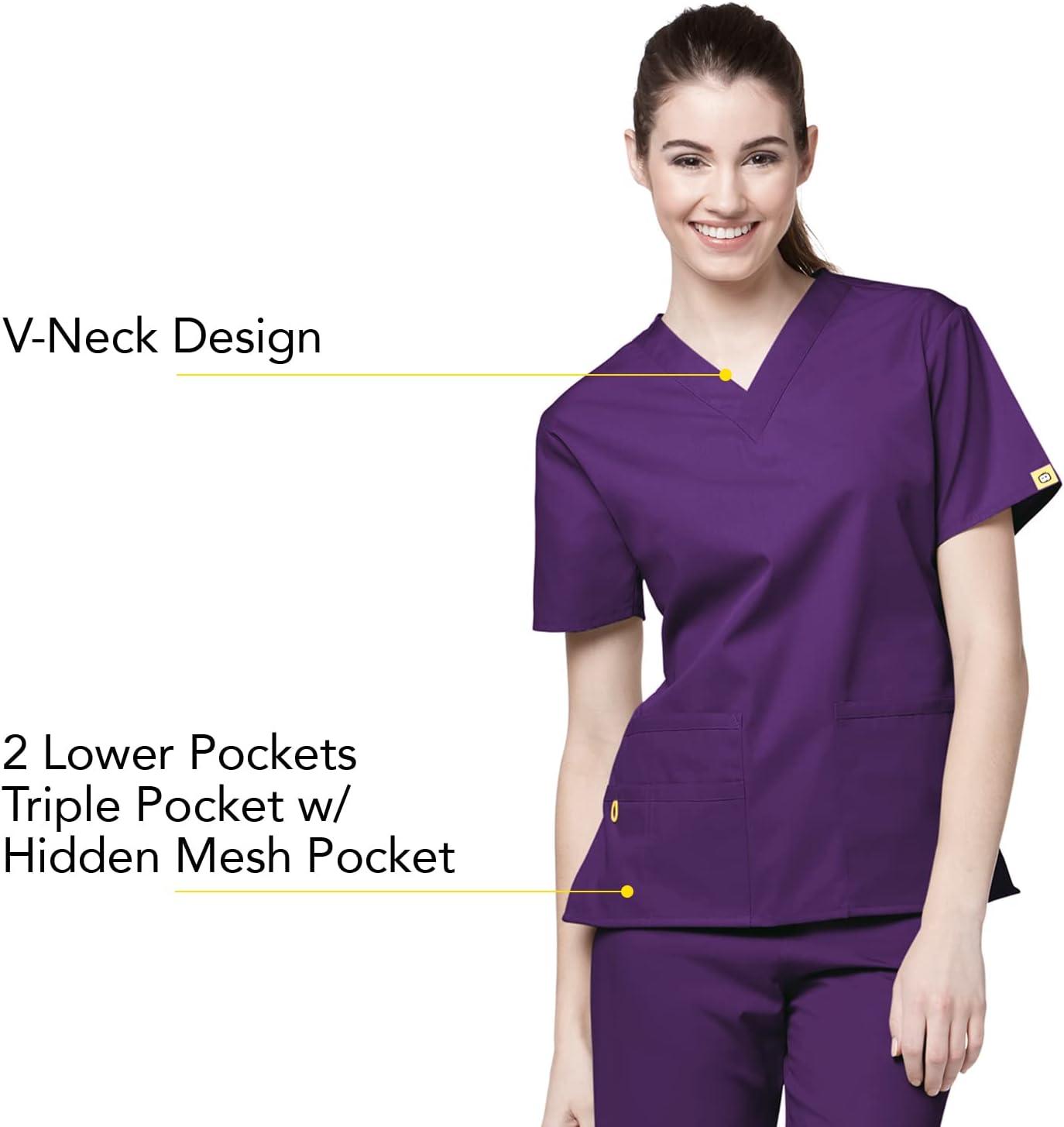 WonderWink Women’s Origins Bravo Scrub Top(Eggplant)