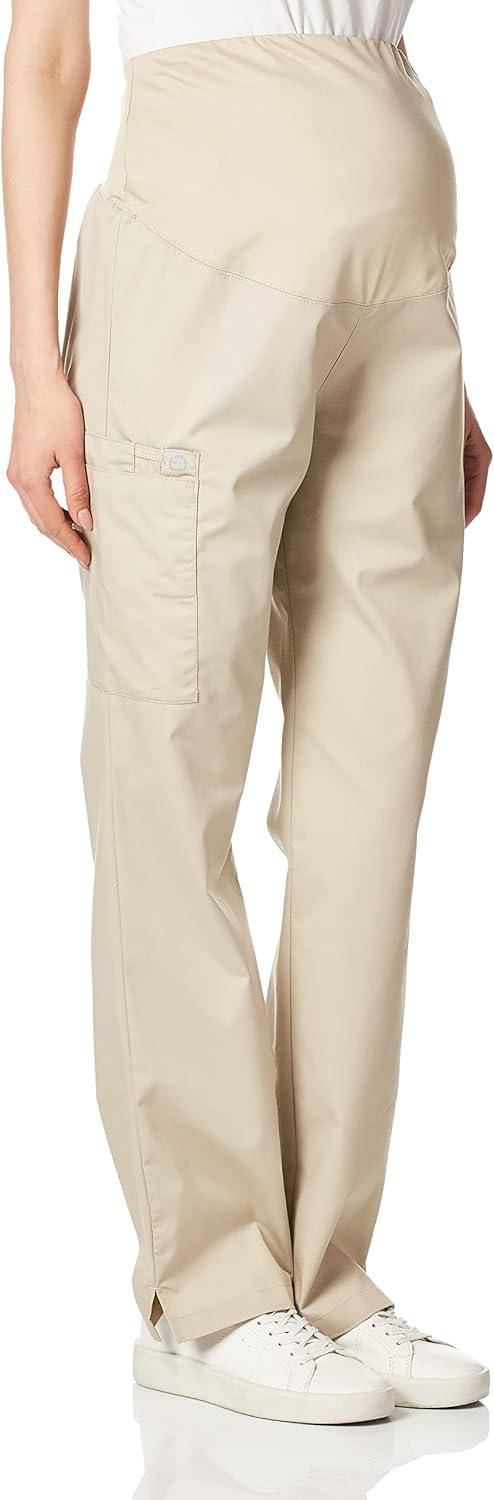Wink WonderWORK Scrubs for Maternity Cargo Scrub Pants(Khaki)
