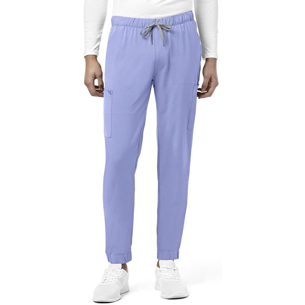 WonderWink Mens Renew Men’s Jogger Scrub Pant(Ceil)