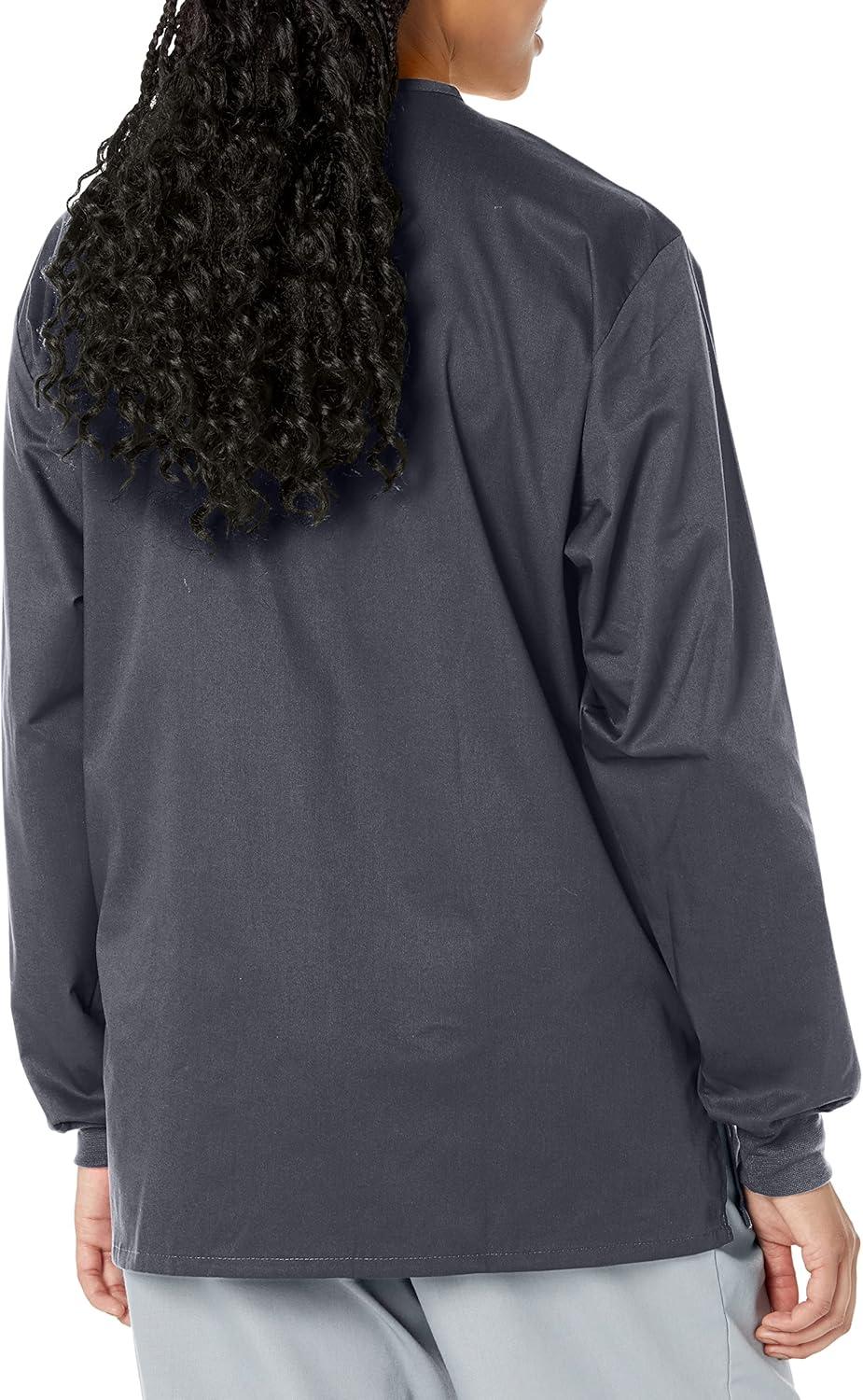 WonderWink womens Snap Front Jacket(Pewter)